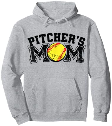 Softball Pitcher's Mom Hoodie - Hoodie | Ash