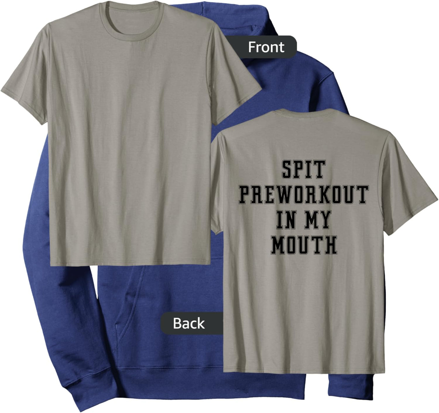 Spit Preworkout In My Mouth (back) Hoodie - Hoodie | Navy