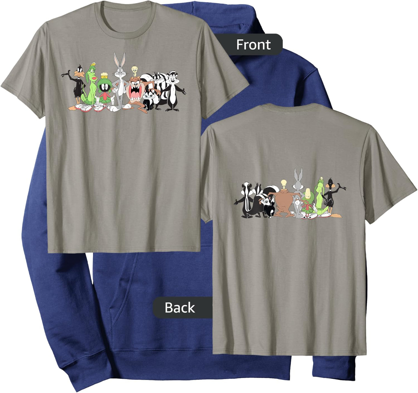 Looney Tunes Group Shot Line Up Front & Back Hoodie - Hoodie | Navy