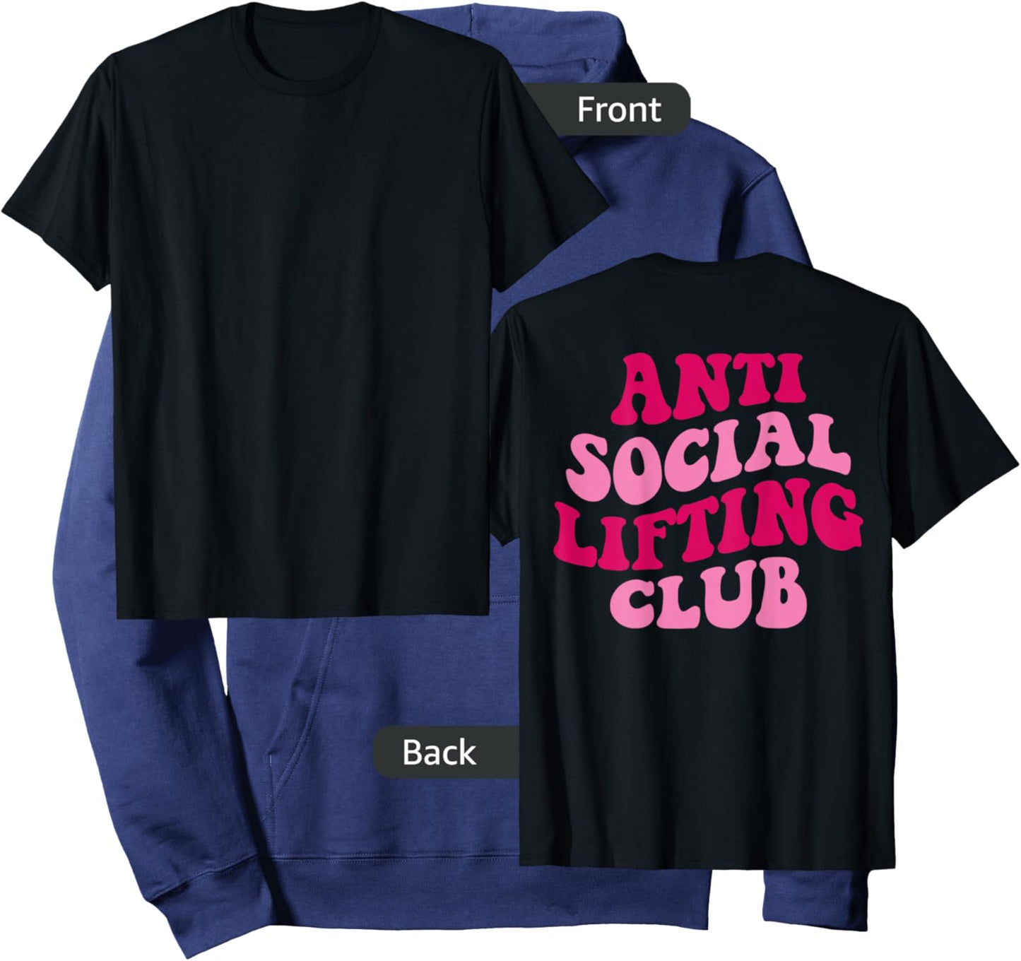 Anti Social Lifting Club Funny Hoodie - Hoodie | Navy