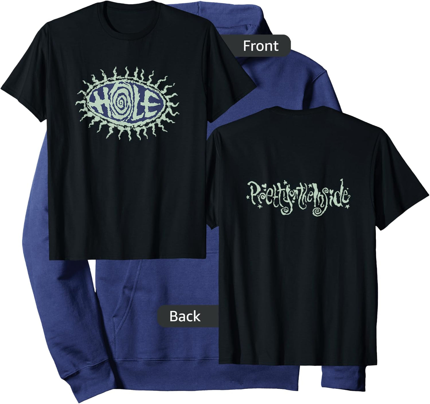 Hole - Eye Ball And Pretty On The Inside Hoodie - Hoodie | Navy