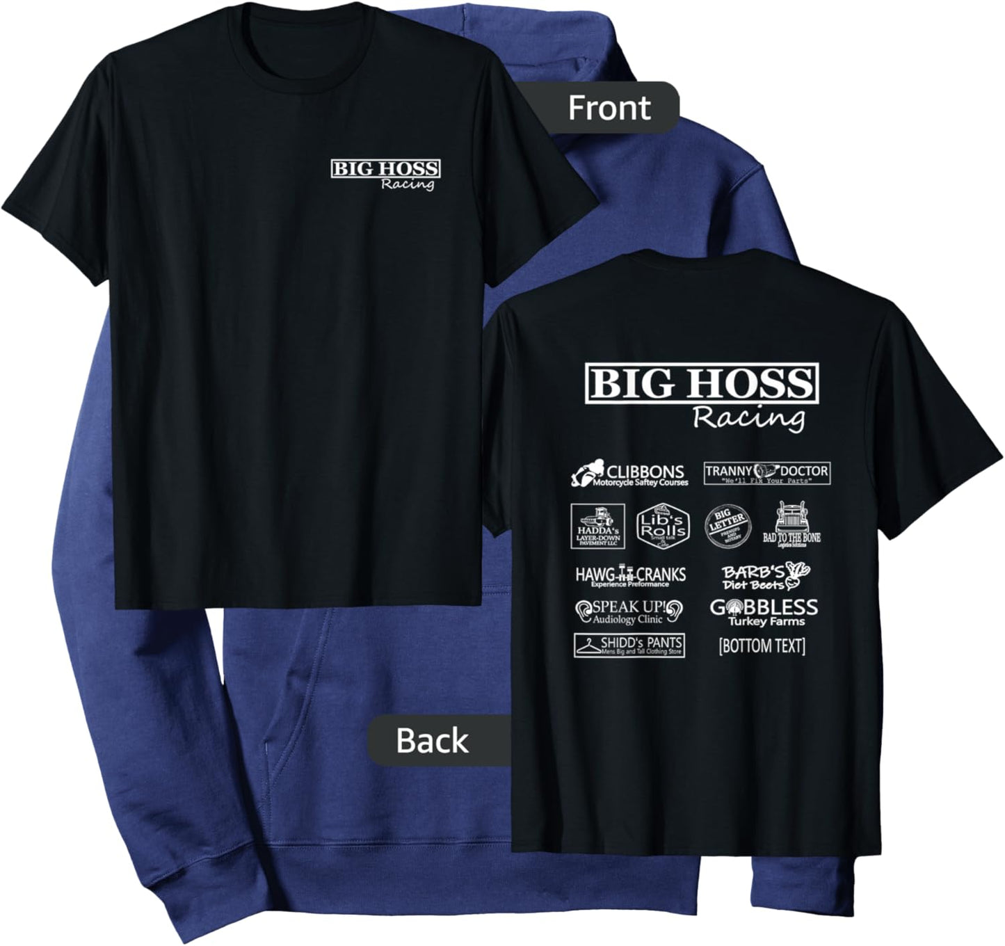Big Hoss Racing Hoodie - Hoodie | Navy