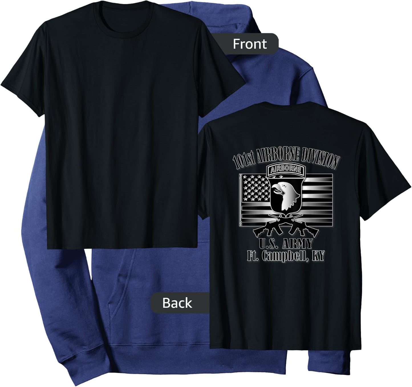 101st Airborne Division (Back Design) Hoodie - Hoodie | Navy