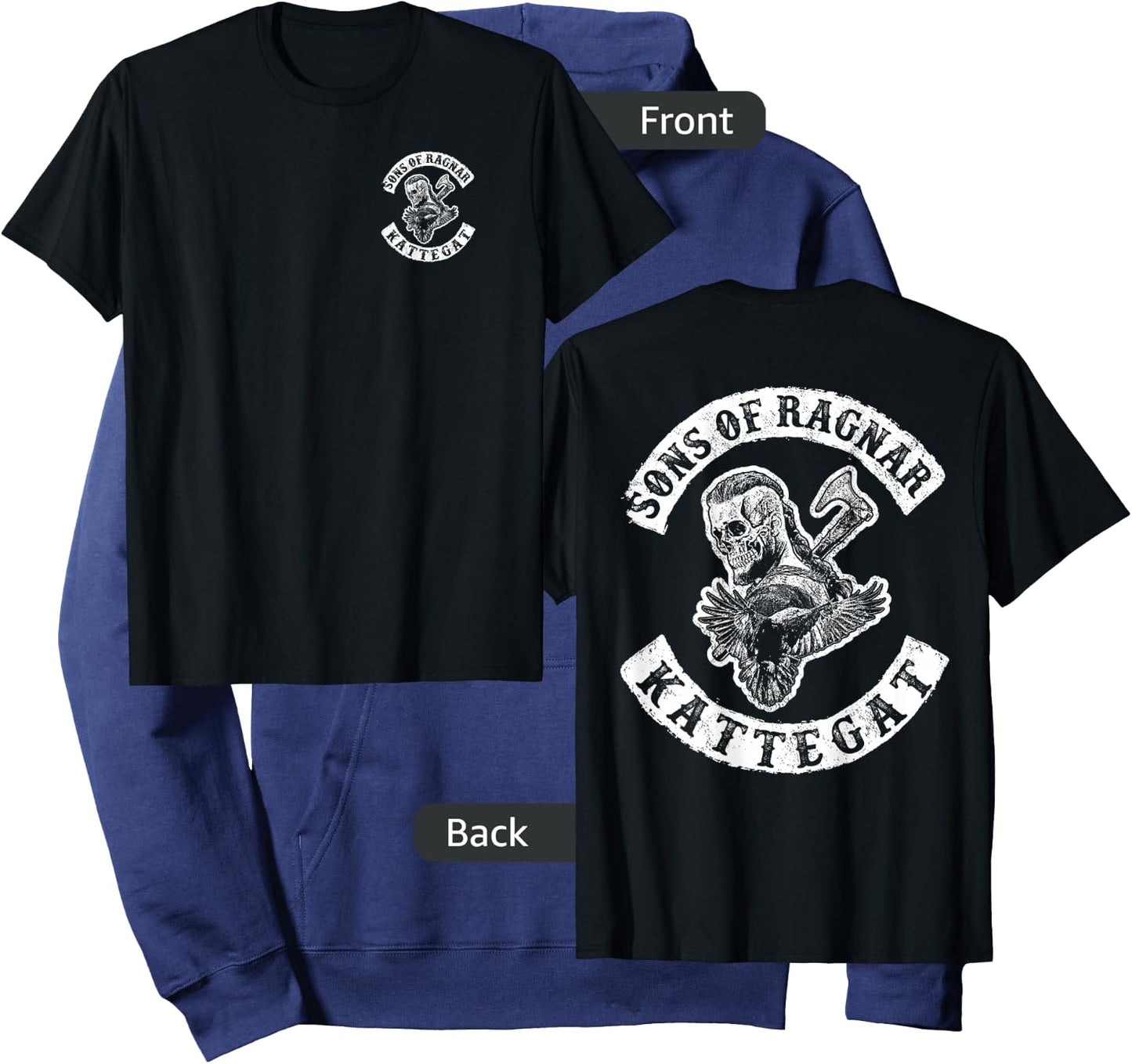 Sons of Ragnar - Kattegat (both sides) Hoodie - Hoodie | Navy