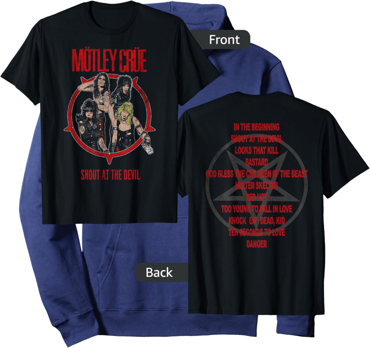 Mötley Crüe – SATD Tracklist Hoodie - Hoodie | Navy