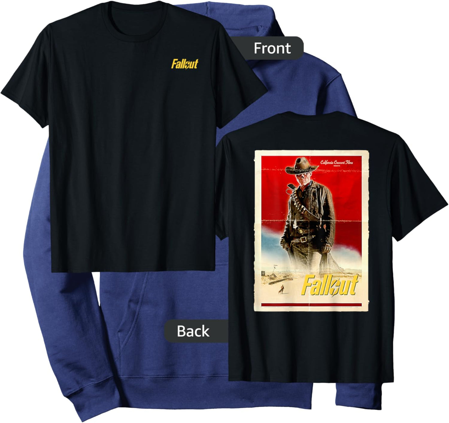 Fallout - The Ghoul Retro Western Hoodie - Hoodie | Navy