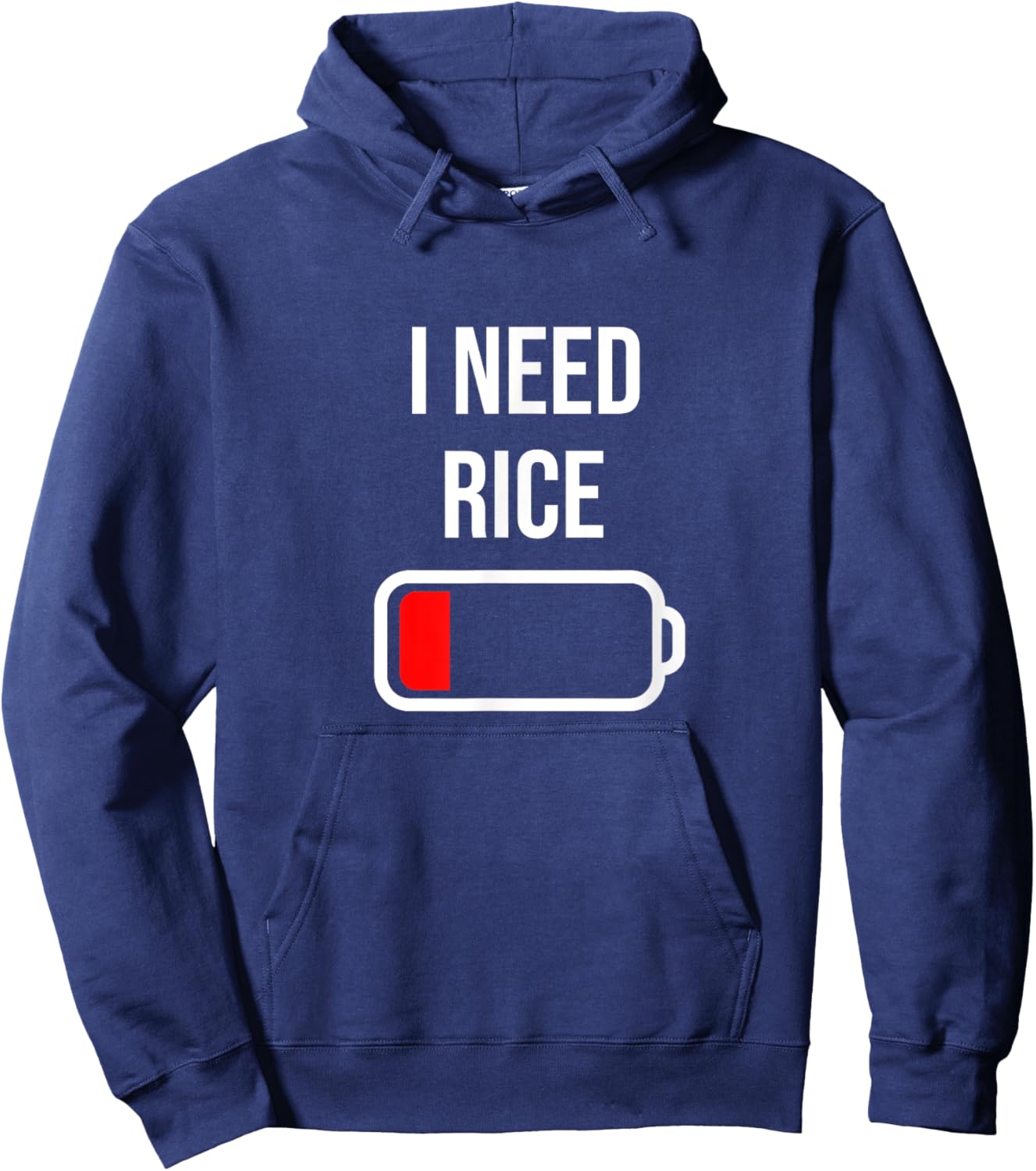 I Need Rice - Eat Cooking Funny Asian Food Rice Hoodie - Hoodie | Navy