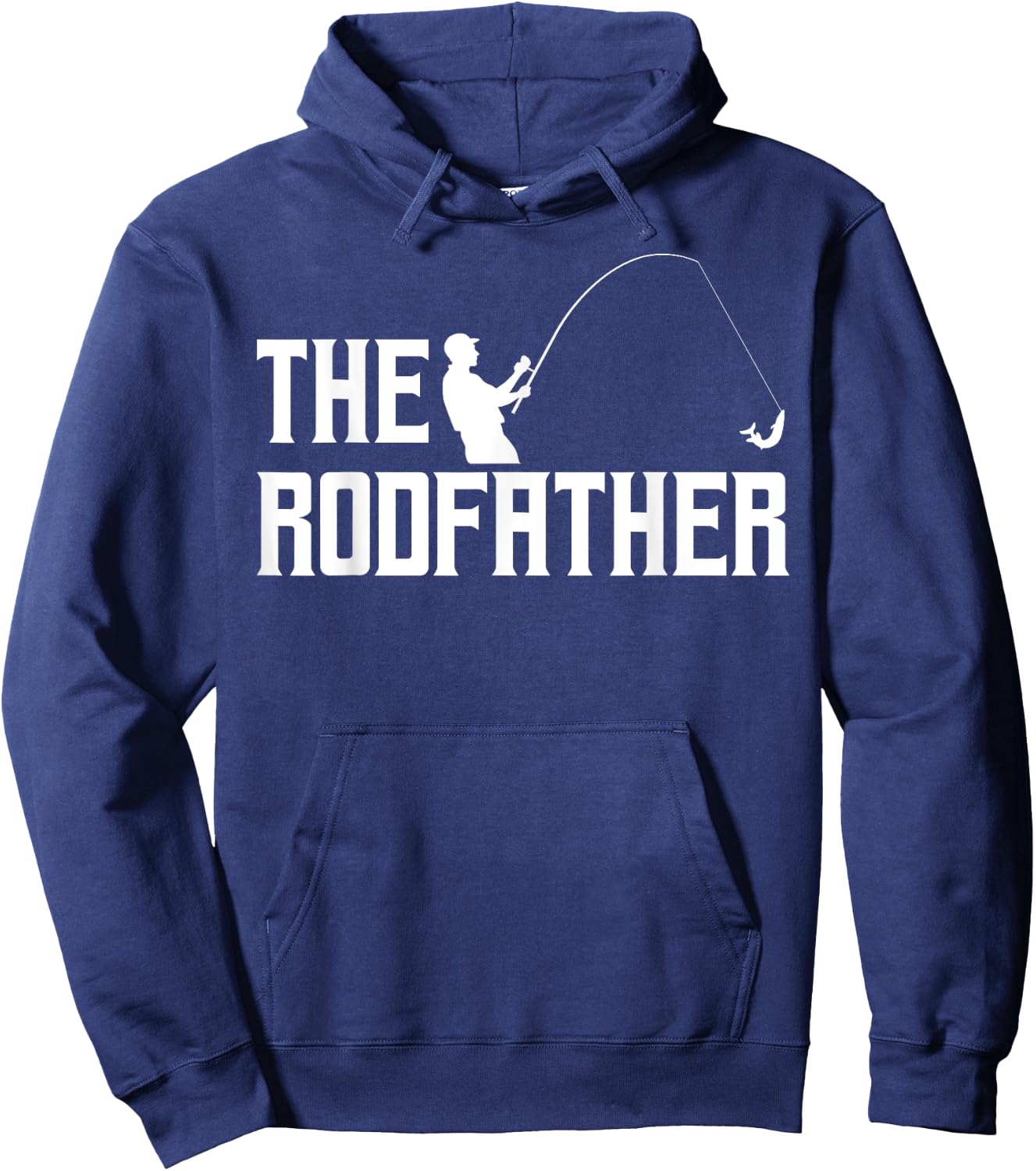 Funny Gift The Rodfather Fisherman Fishing Rod Hoodie - Hoodie | Navy