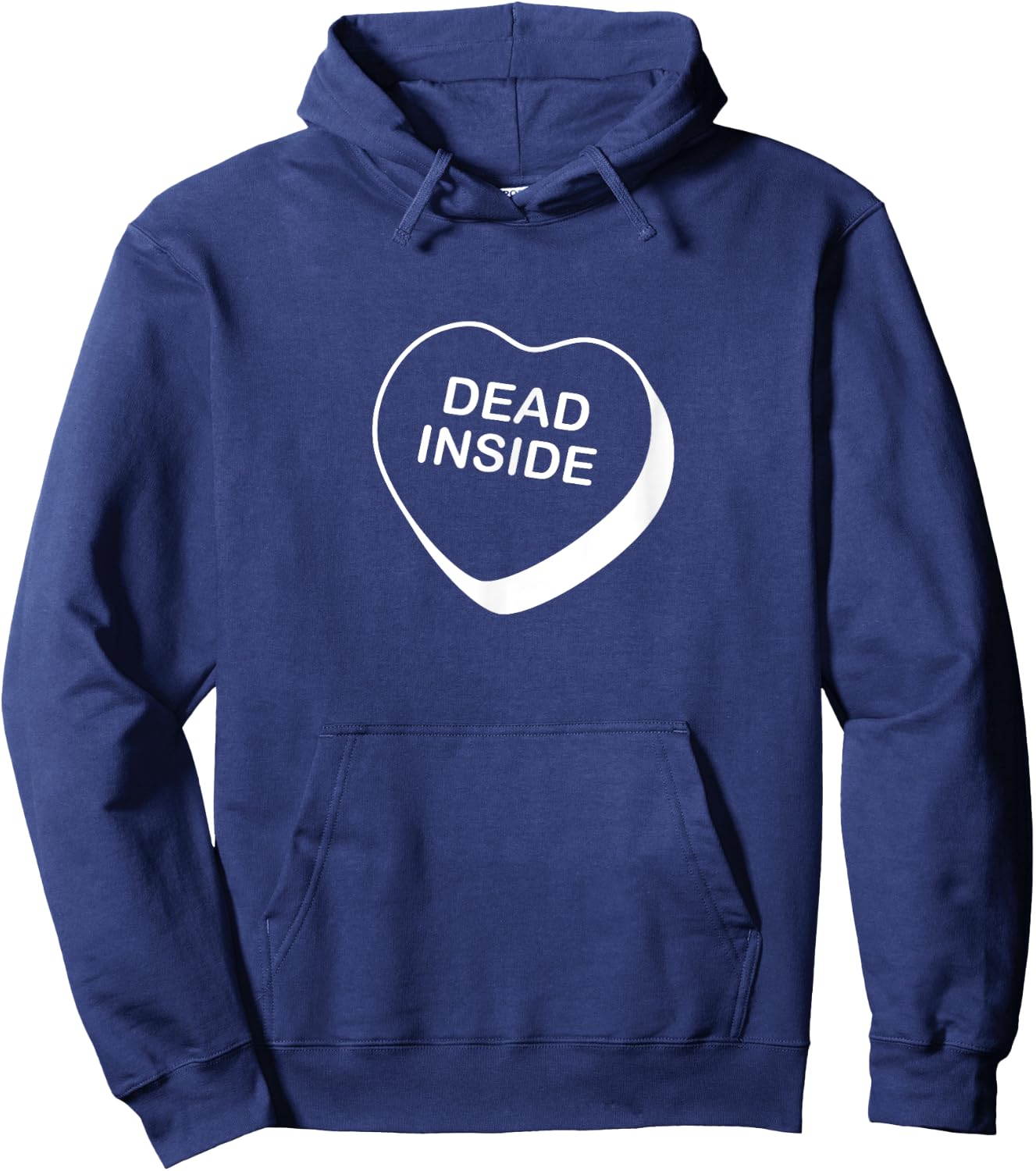 Dead Inside Valentine's Day Conversation Heart Hoodie - Hoodie | Navy