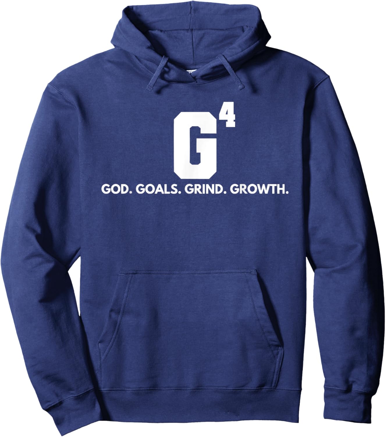 God Goals Grind Growth Hoodie - Hoodie | Navy