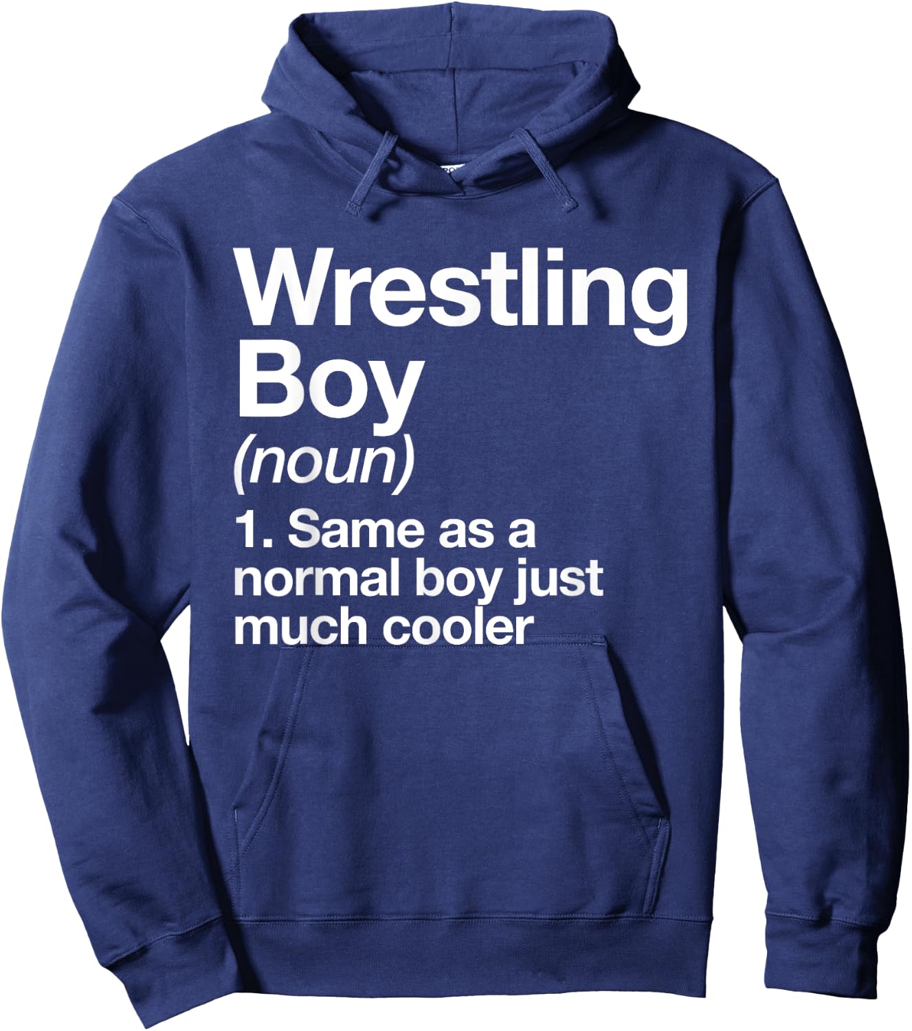 Wrestling Boy Definition Funny Sports Hoodie - Hoodie | Navy