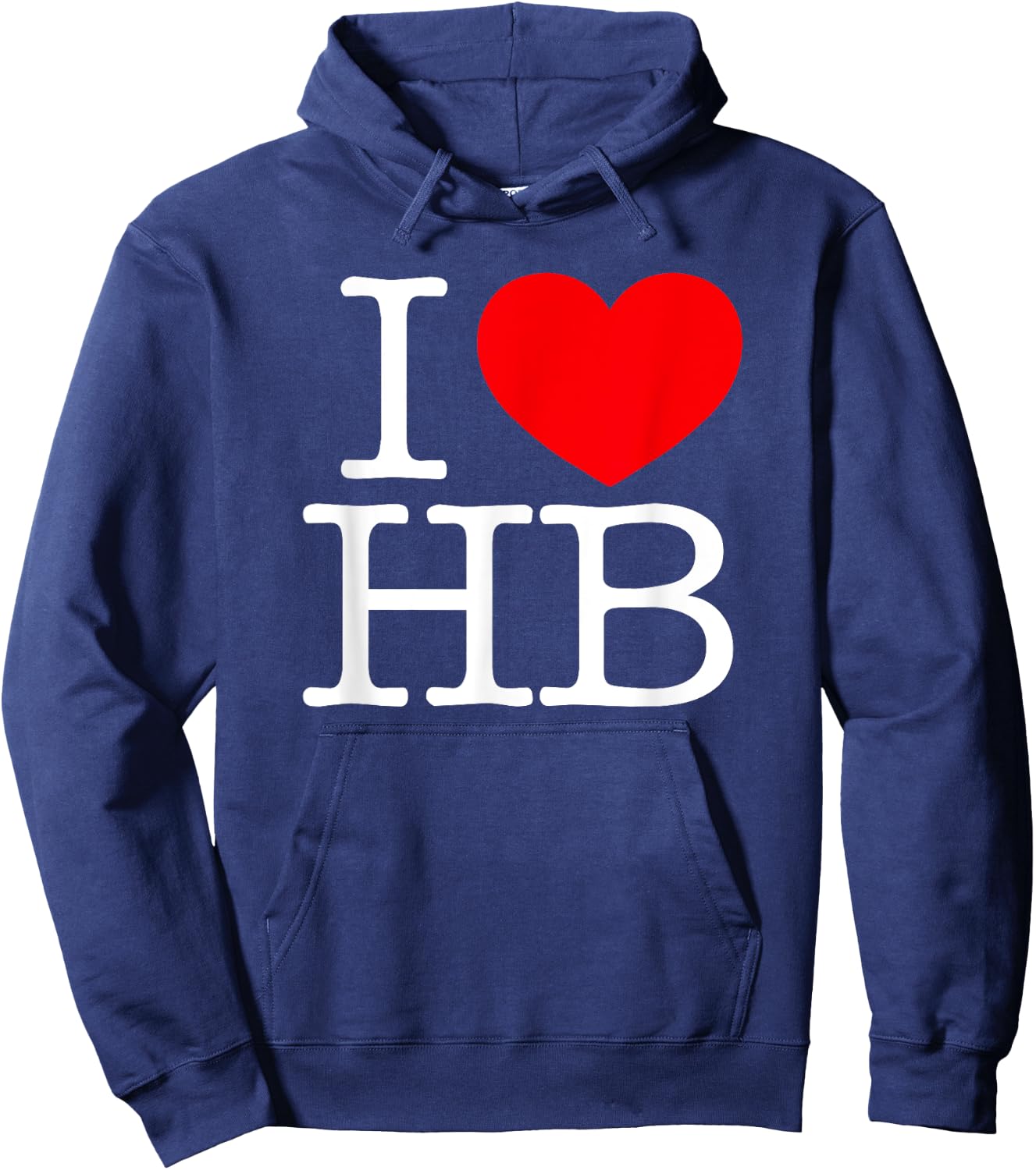 I Love (Heart) HB Hoodie - Hoodie | Navy