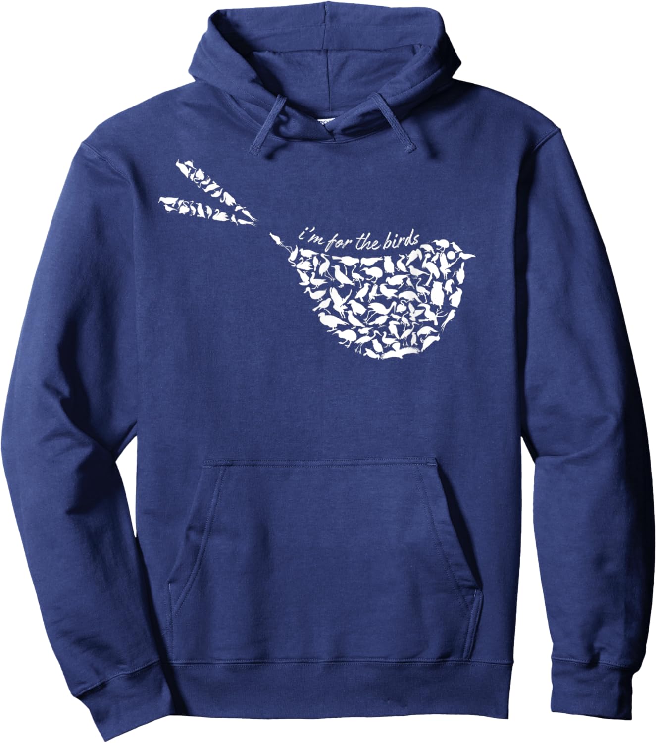 I'm For The Birds Minimalist Funny Hoodie - Hoodie | Navy