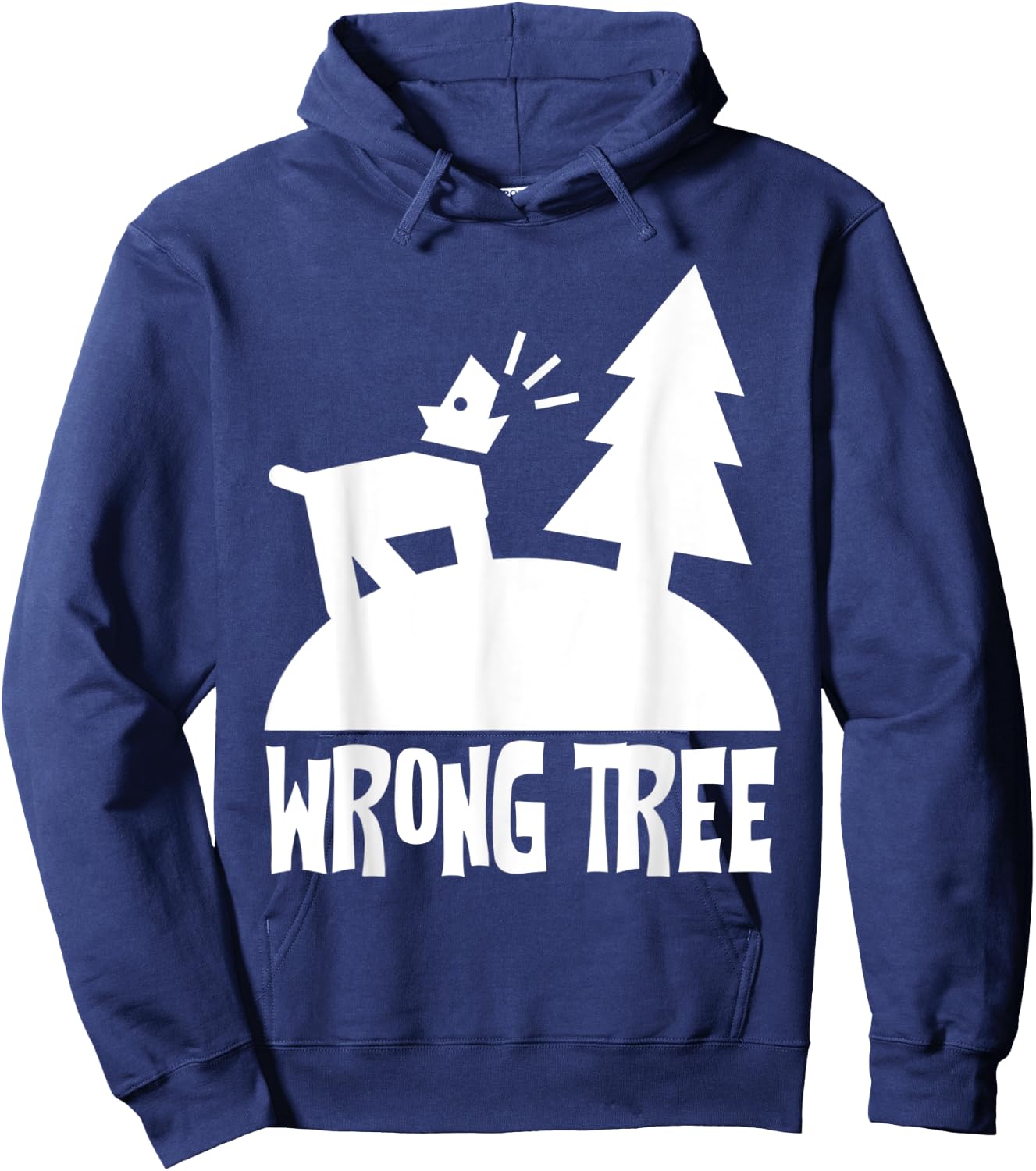 Barking Up the Wrong Tree Funny Dog Pun Hoodie - Hoodie | Navy