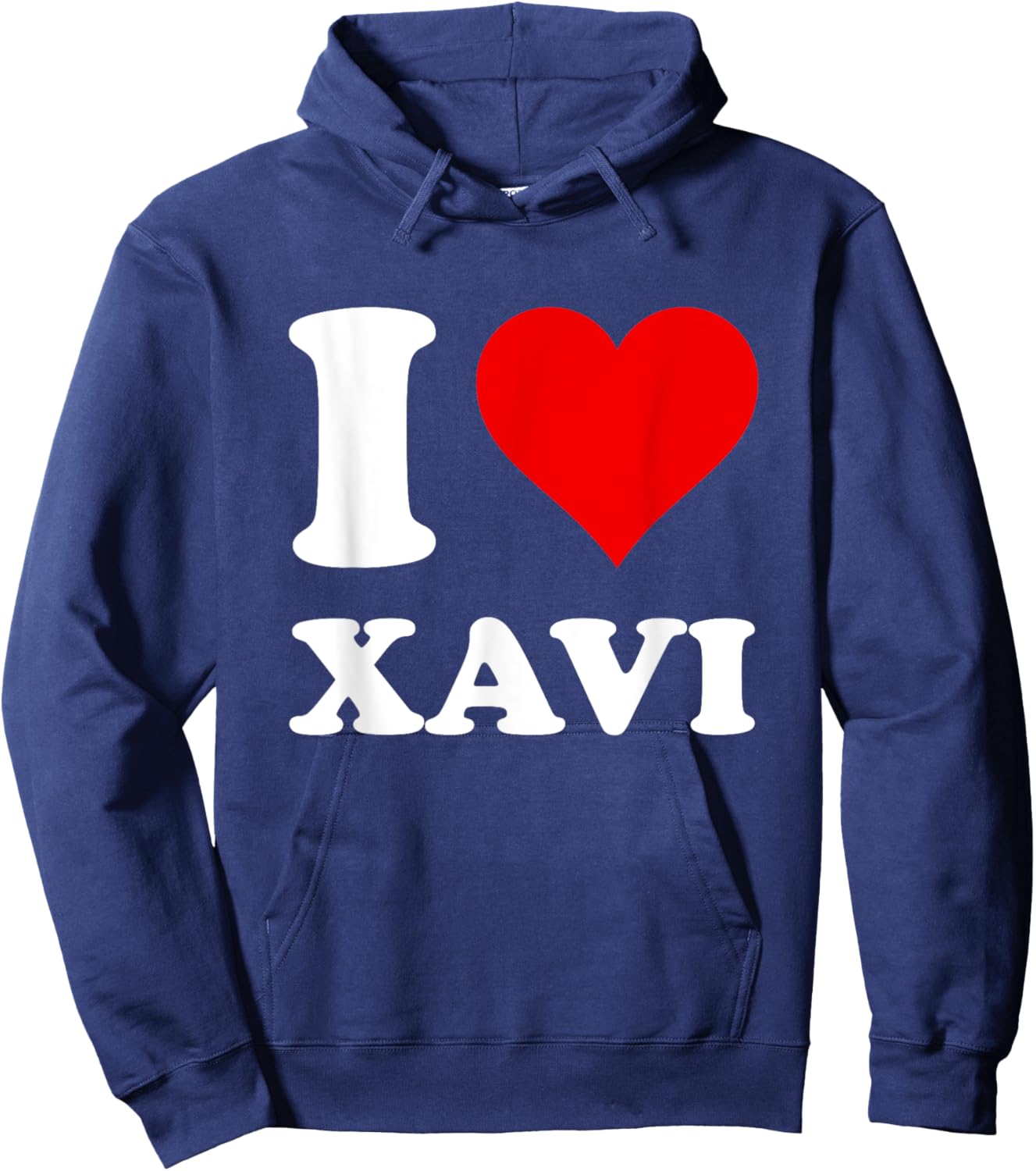 Red Heart I Love Xavi Hoodie - Hoodie | Navy
