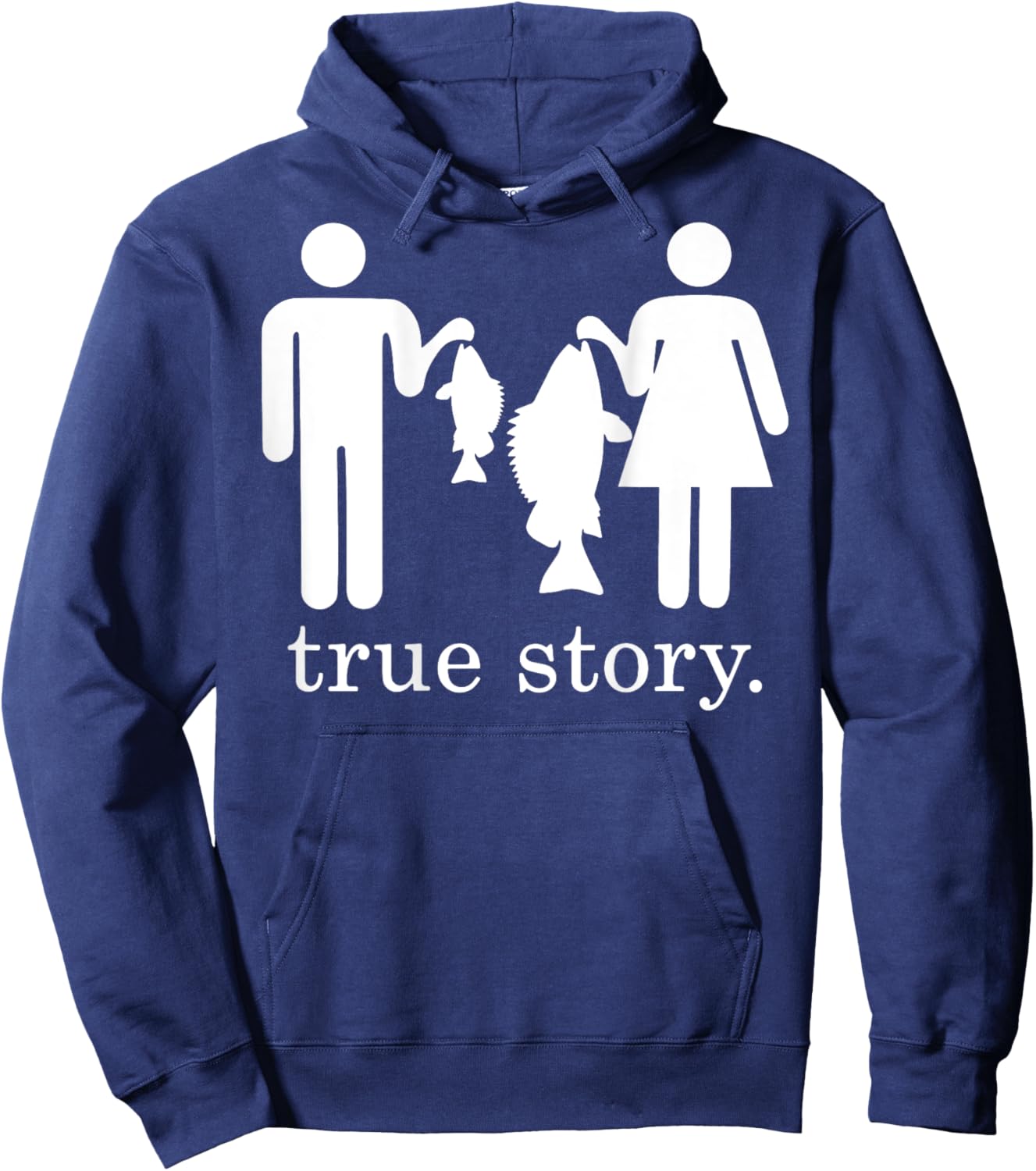 True story fishing husband and wife Hoodie - Hoodie | Navy