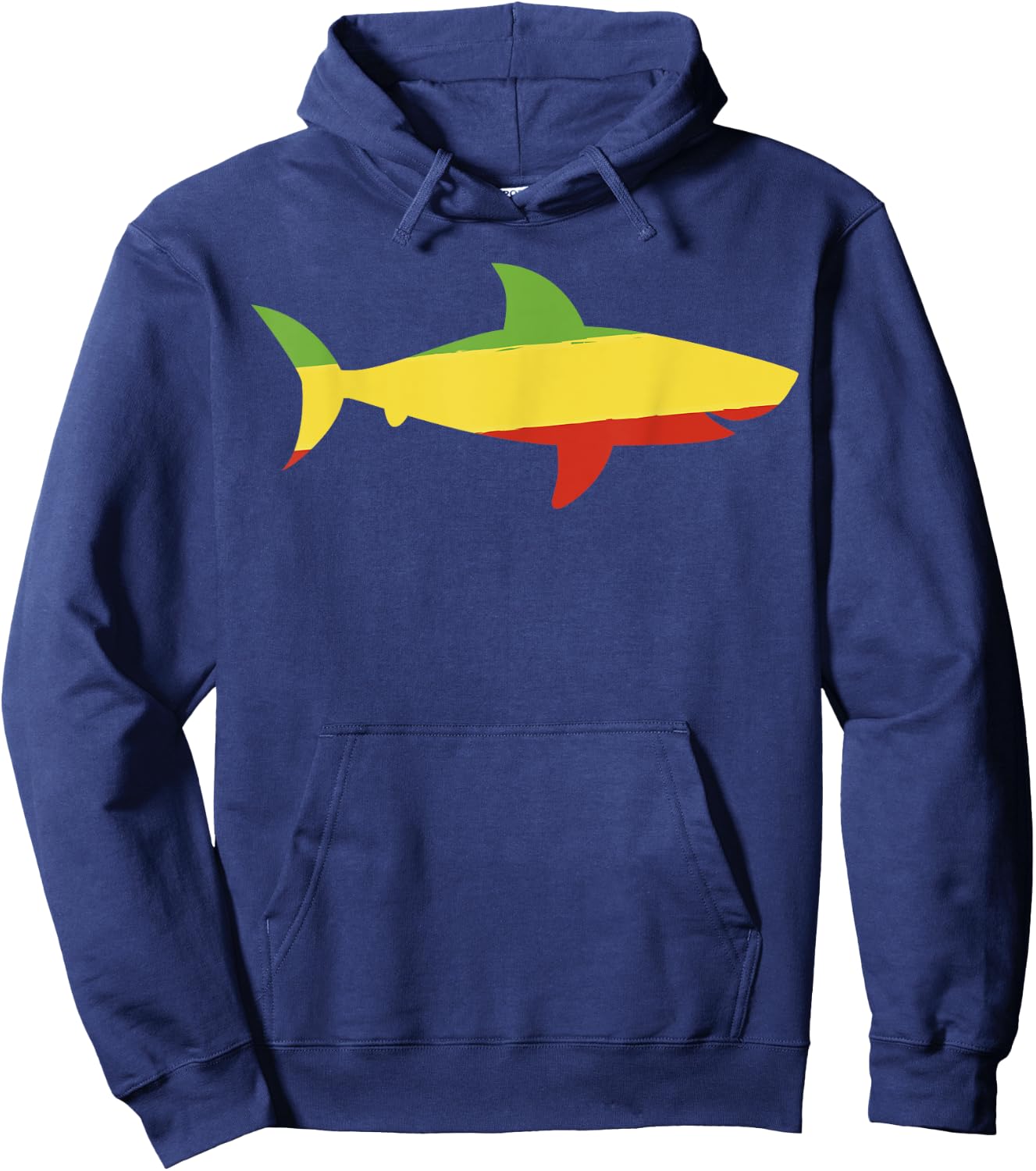 Reggae Shark Funny Rasta Shirt Sea Animal Gifts Hoodie - Hoodie | Navy