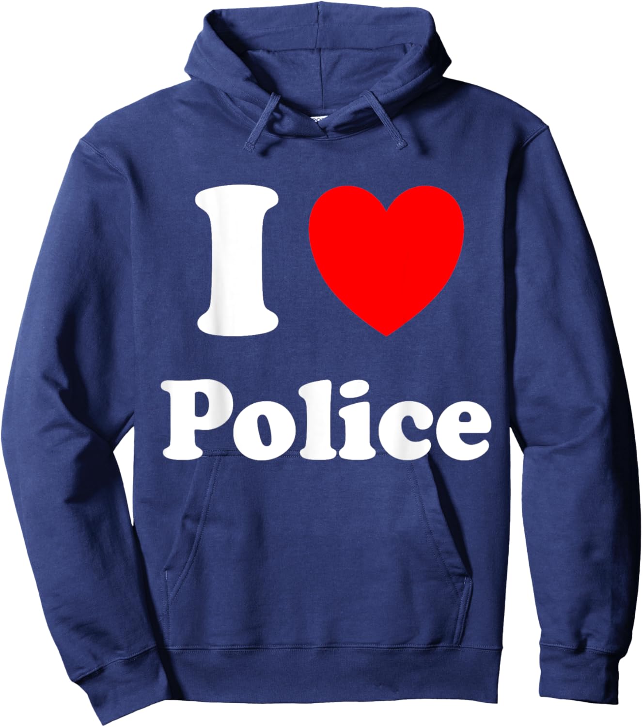 I Love Police Hoodie - Hoodie | Navy