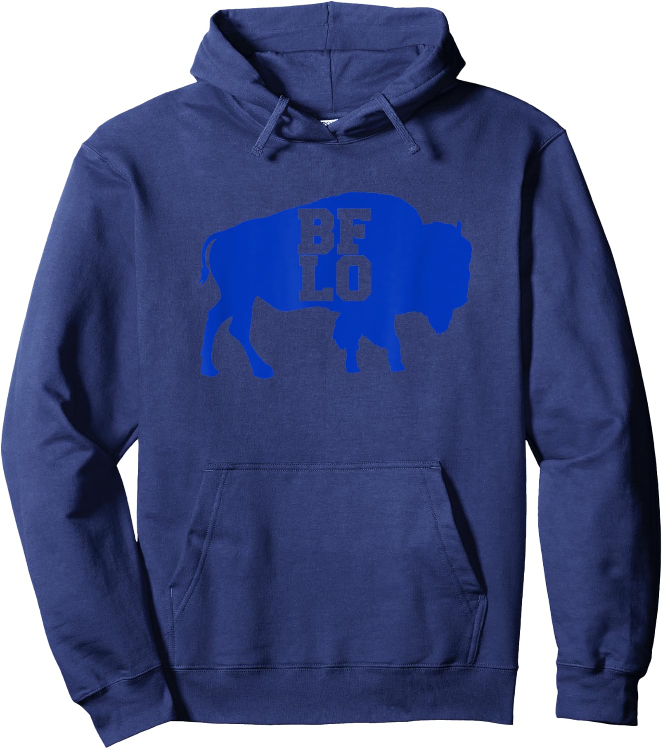 BFLO Buffalo NY Blue Graphic Hoodie - Hoodie | Navy