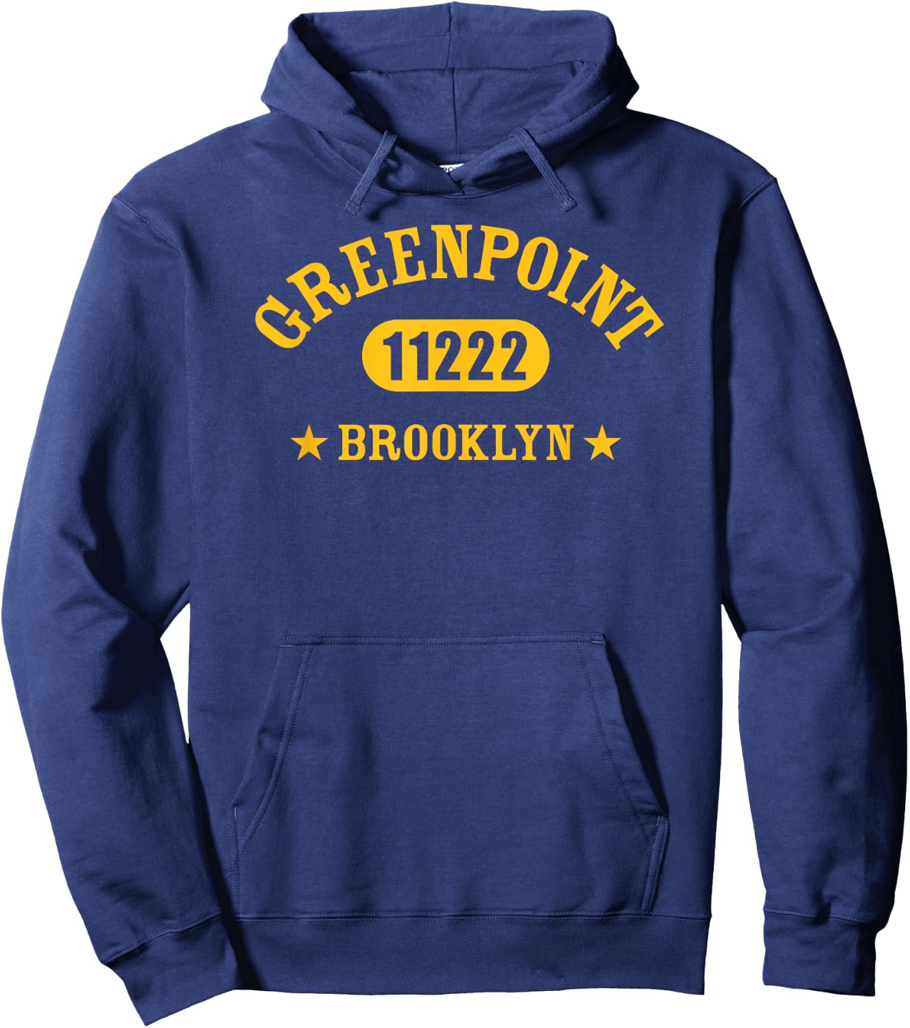 GREENPOINT Brooklyn NY 11222 Athletic Design Hoodie - Hoodie | Navy