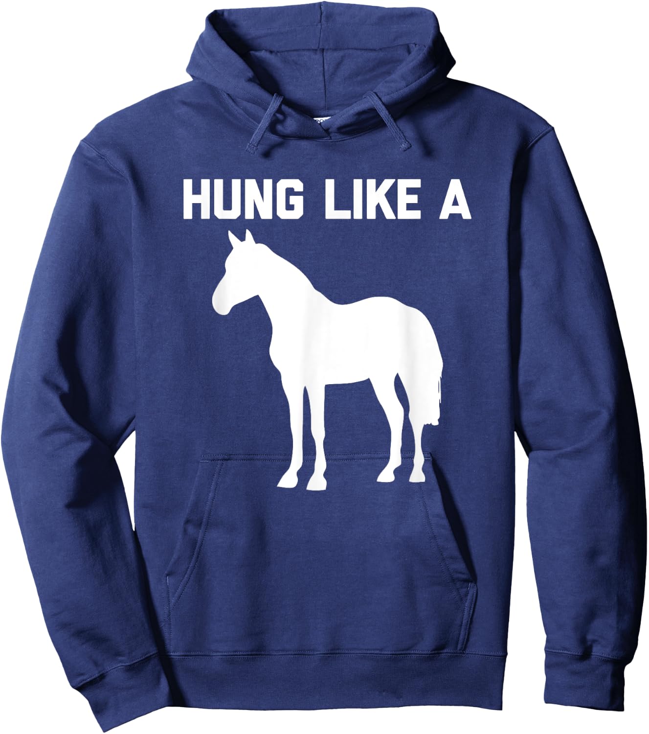 Hung Like A Horse funny saying funny shirt Hoodie - Hoodie | Navy