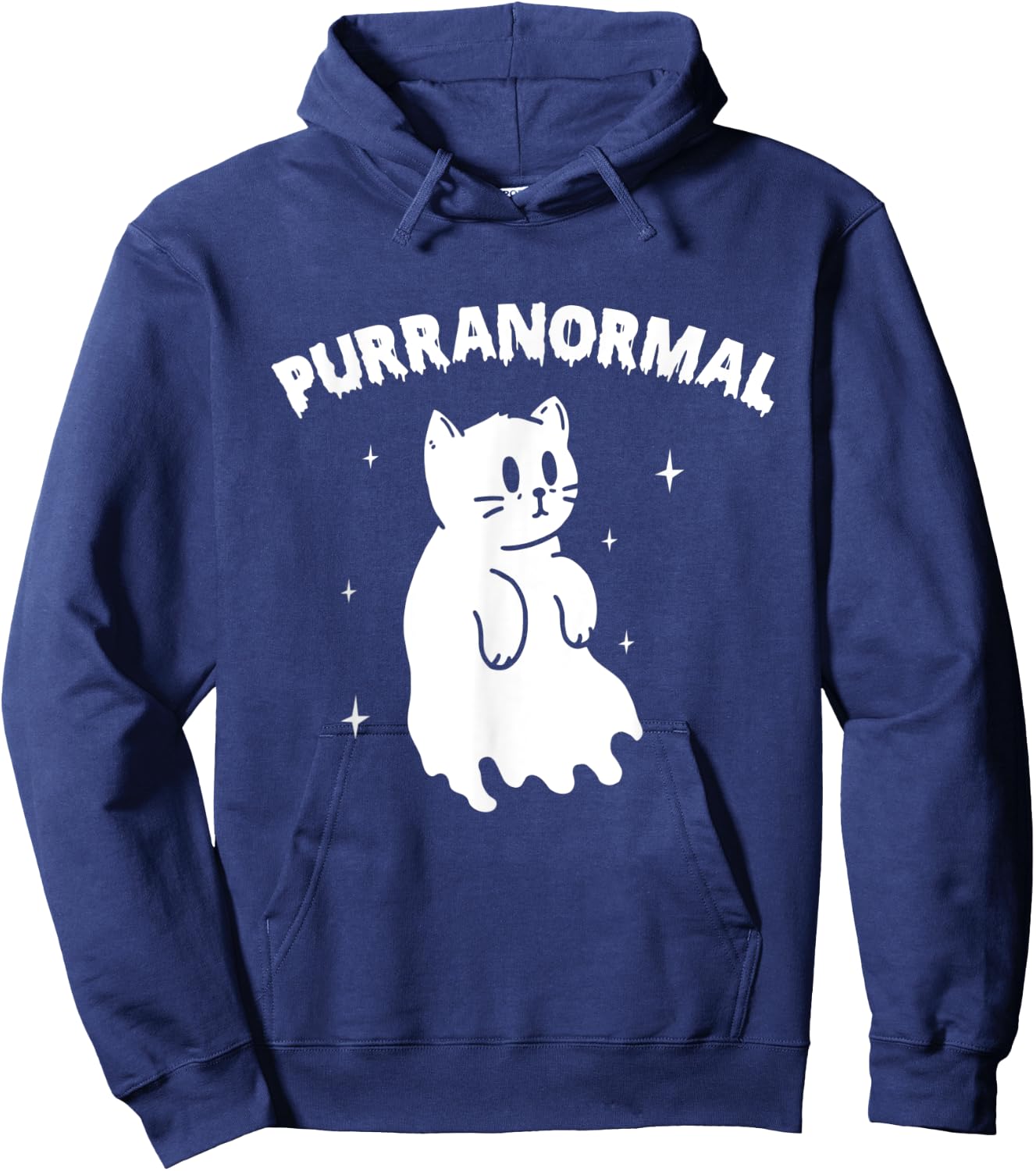 Purranormal Halloween Cat Ghost Hoodie - Hoodie | Navy