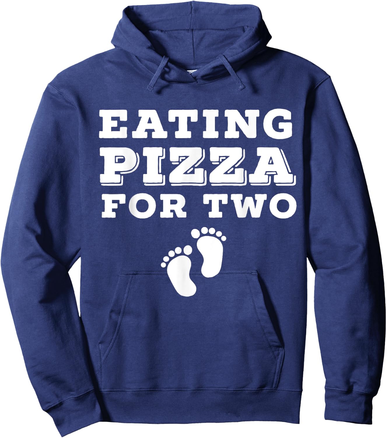 Eating Pizza For Two - Baby Feet Image Hoodie - Hoodie | Navy