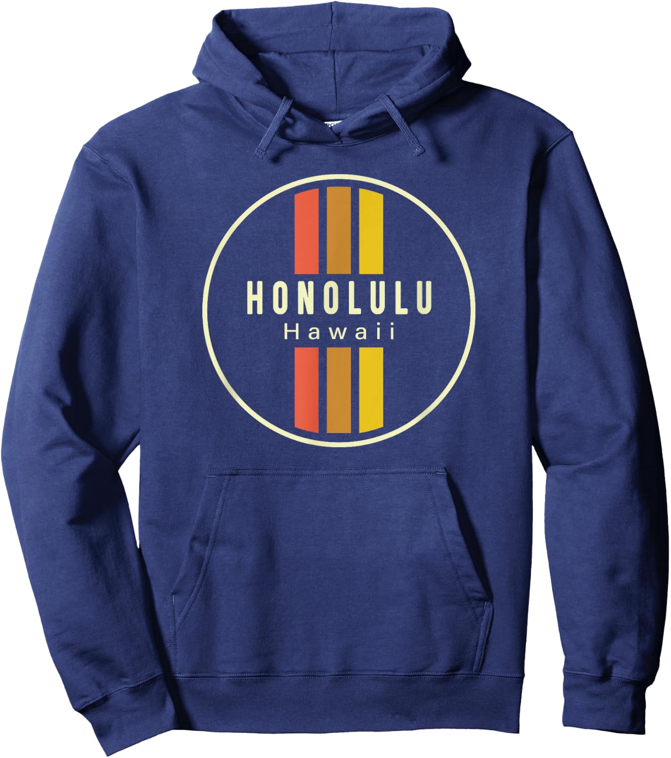 Retro Honolulu Hawaii Hoodie - Hoodie | Navy