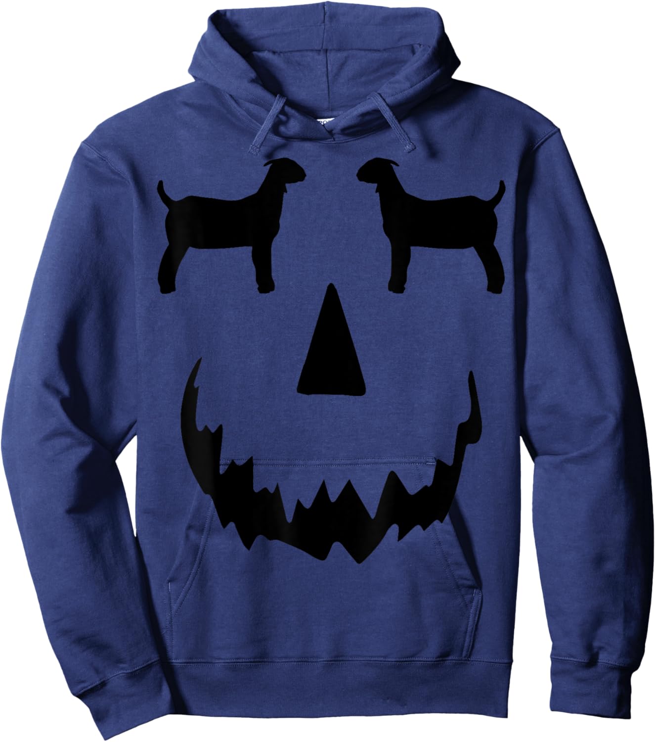 pumpkin Boer goat show halloween Hoodie - Hoodie | Navy