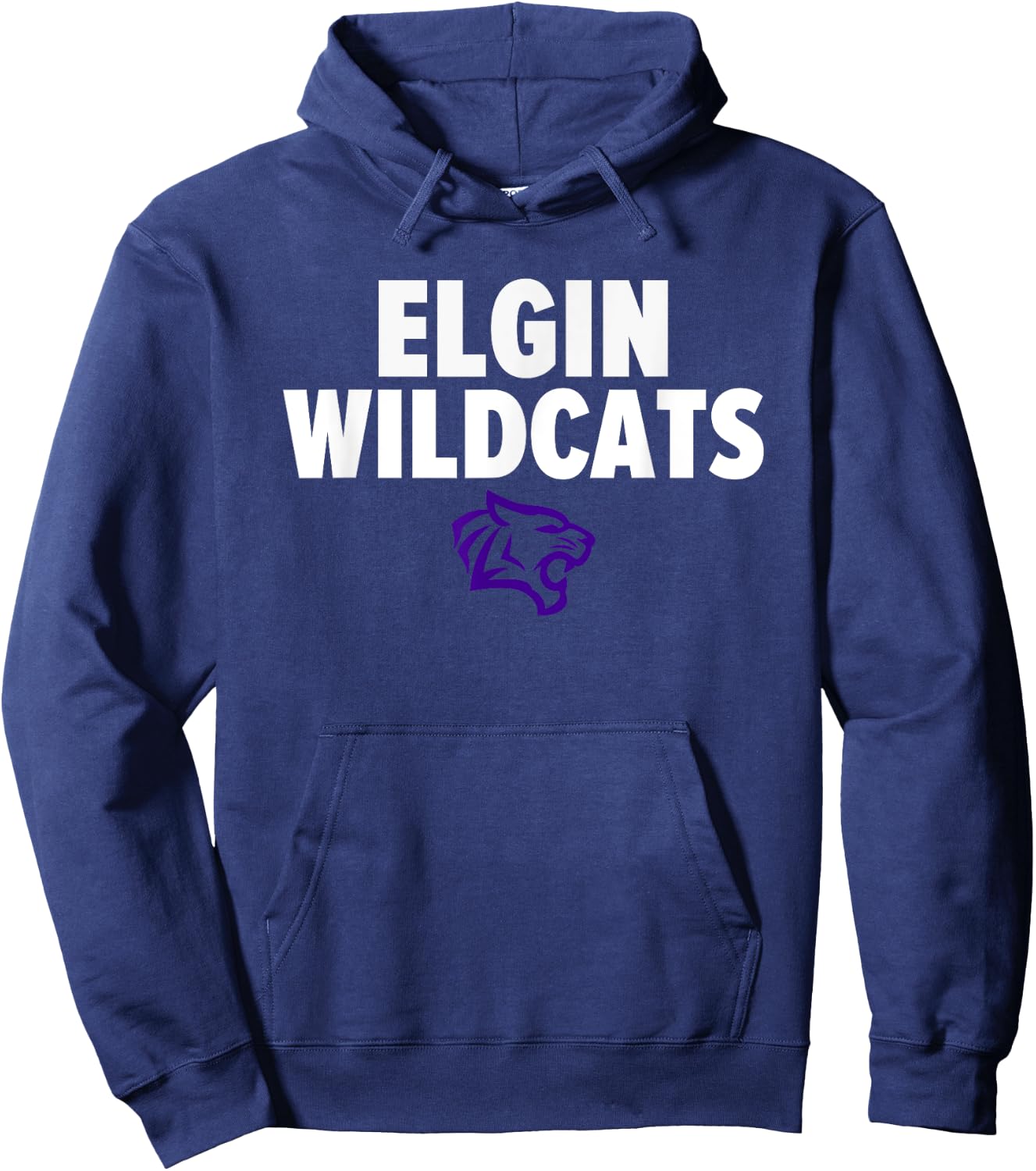 Elgin Wildcats Logo Bold HS Hoodie - Hoodie | Navy