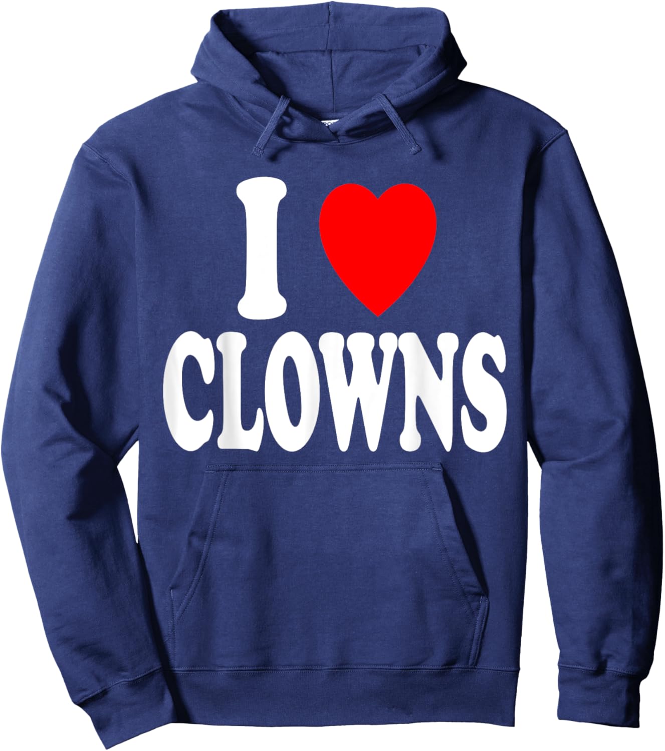 I Heart (Love) Clowns Hoodie - Hoodie | Navy