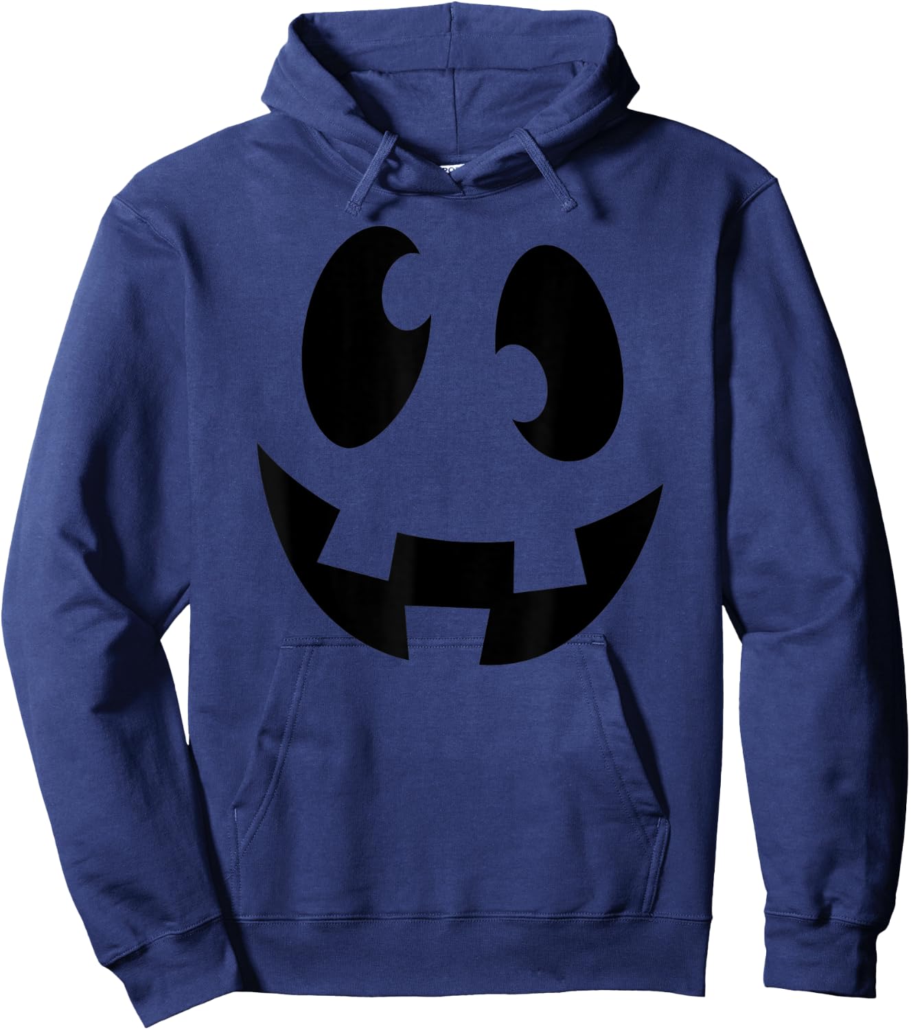 Happy, Goofy, Smiling Ghost Face Jack O Lantern Hoodie - Hoodie | Navy