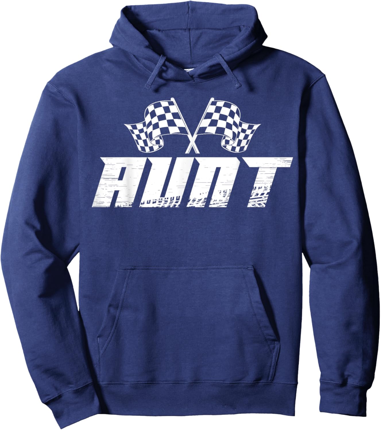 Aunt Pit Crew Family Racing Birthday Race Car Hoodie - Hoodie | Navy