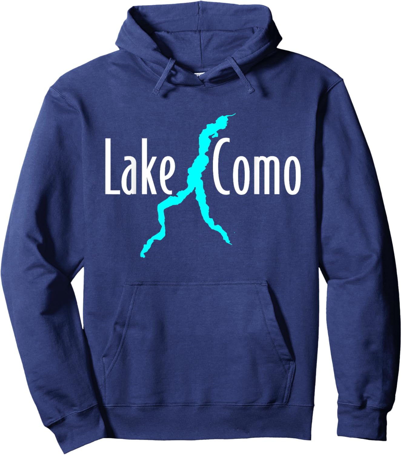 Minimalist Lake Como - Italy Hoodie - Hoodie | Navy