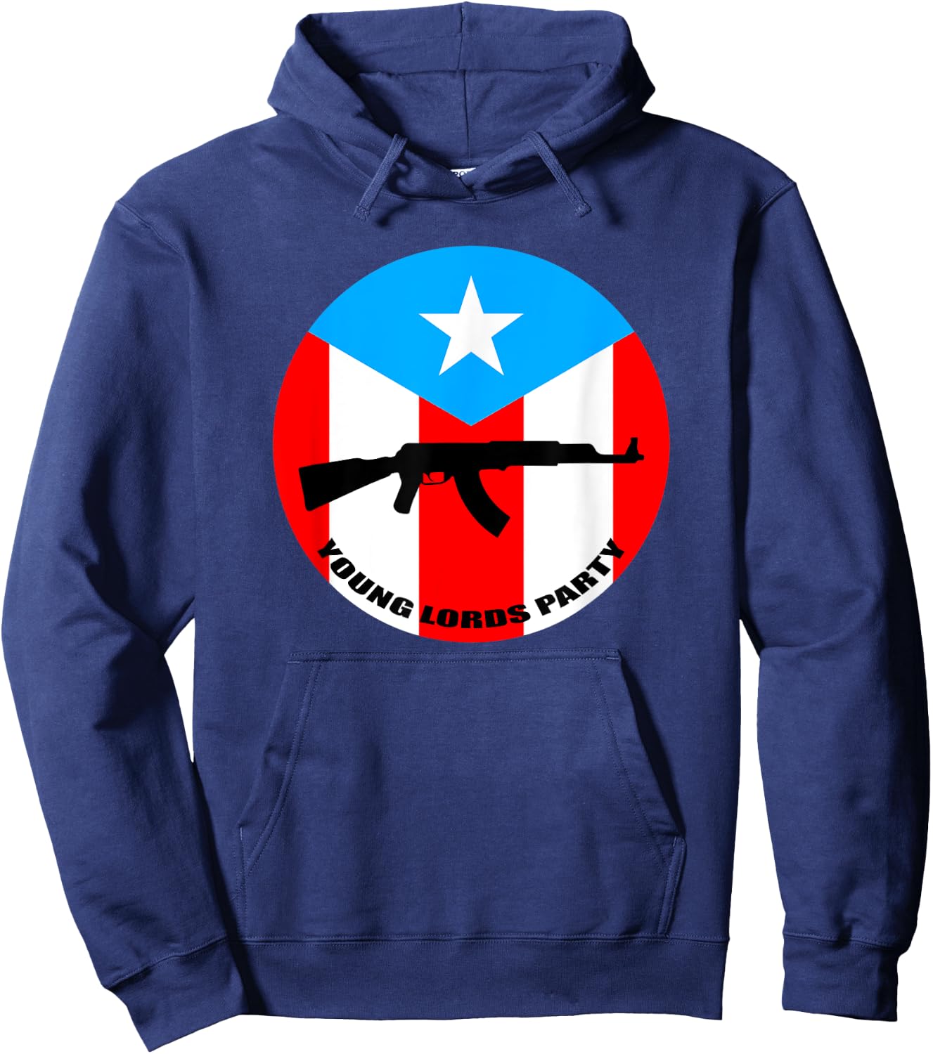 Young Lords Shirt Puerto Rican Flag Logo Gift Hoodie - Hoodie | Navy