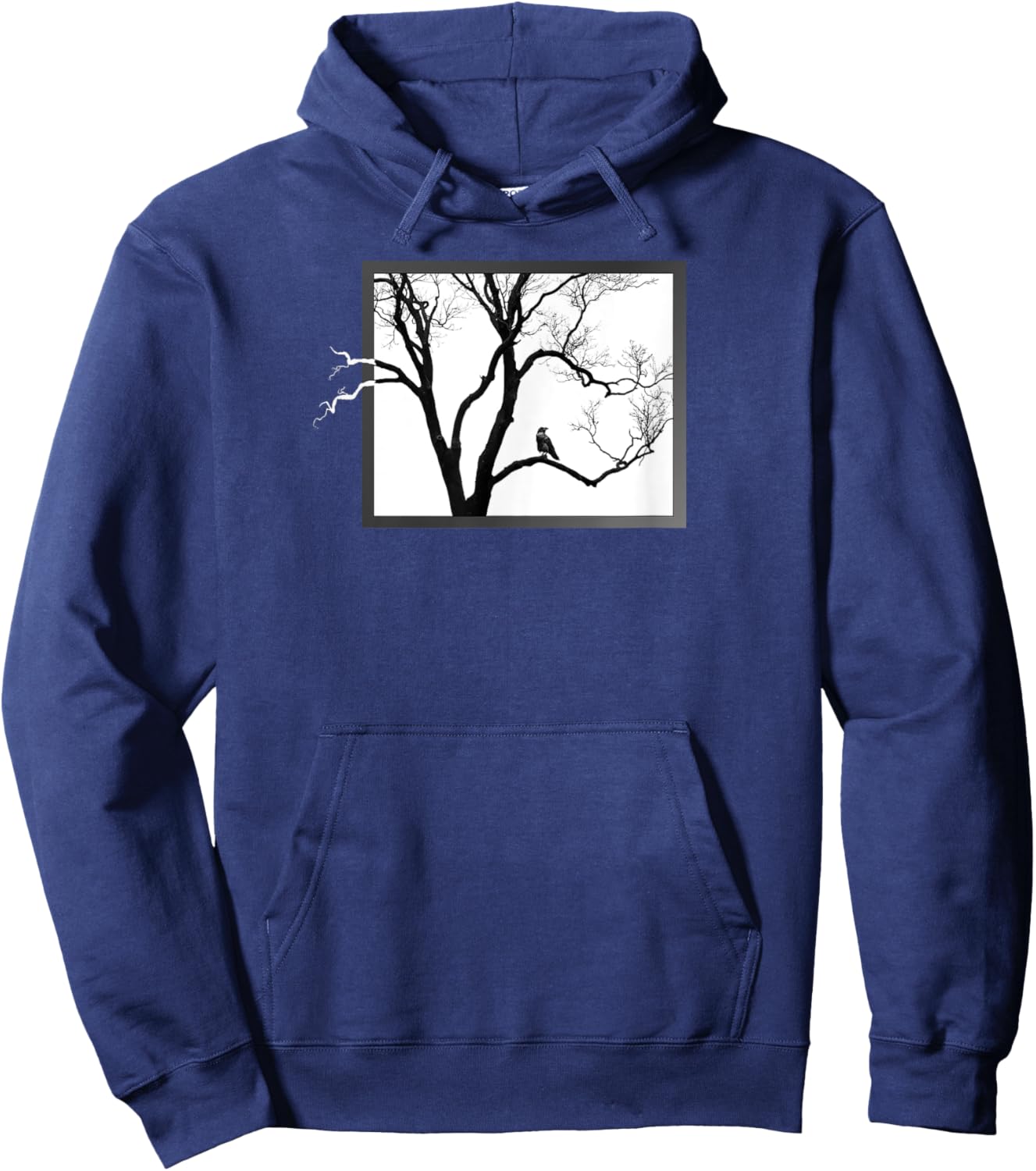 Crow in the Tree - Gift Hoodie - Hoodie | Navy