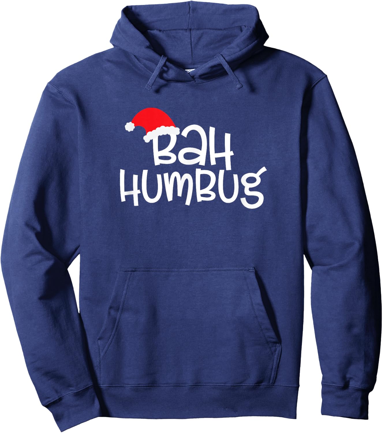 Bah Humbug Christmas Scrooge Black Hoodie - Hoodie | Navy
