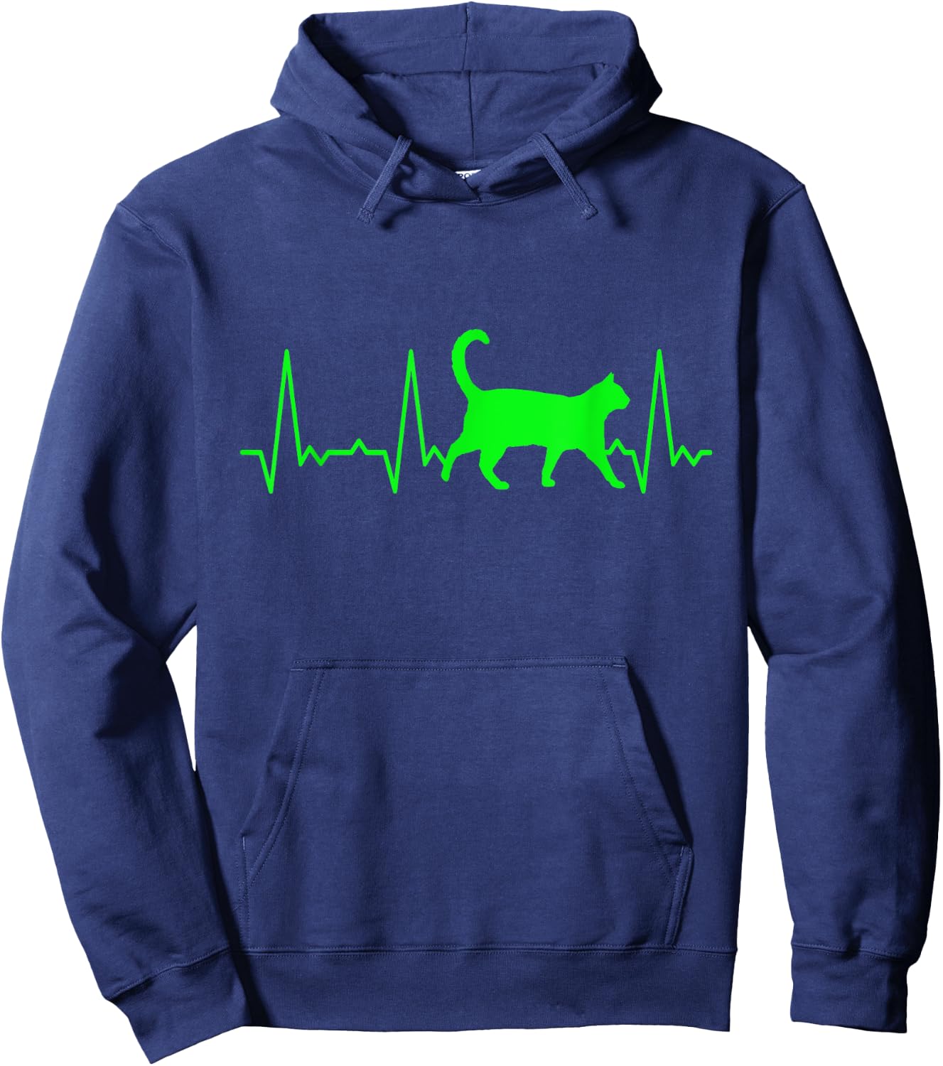 Heartbeat Cat Hoodie - Hoodie | Navy