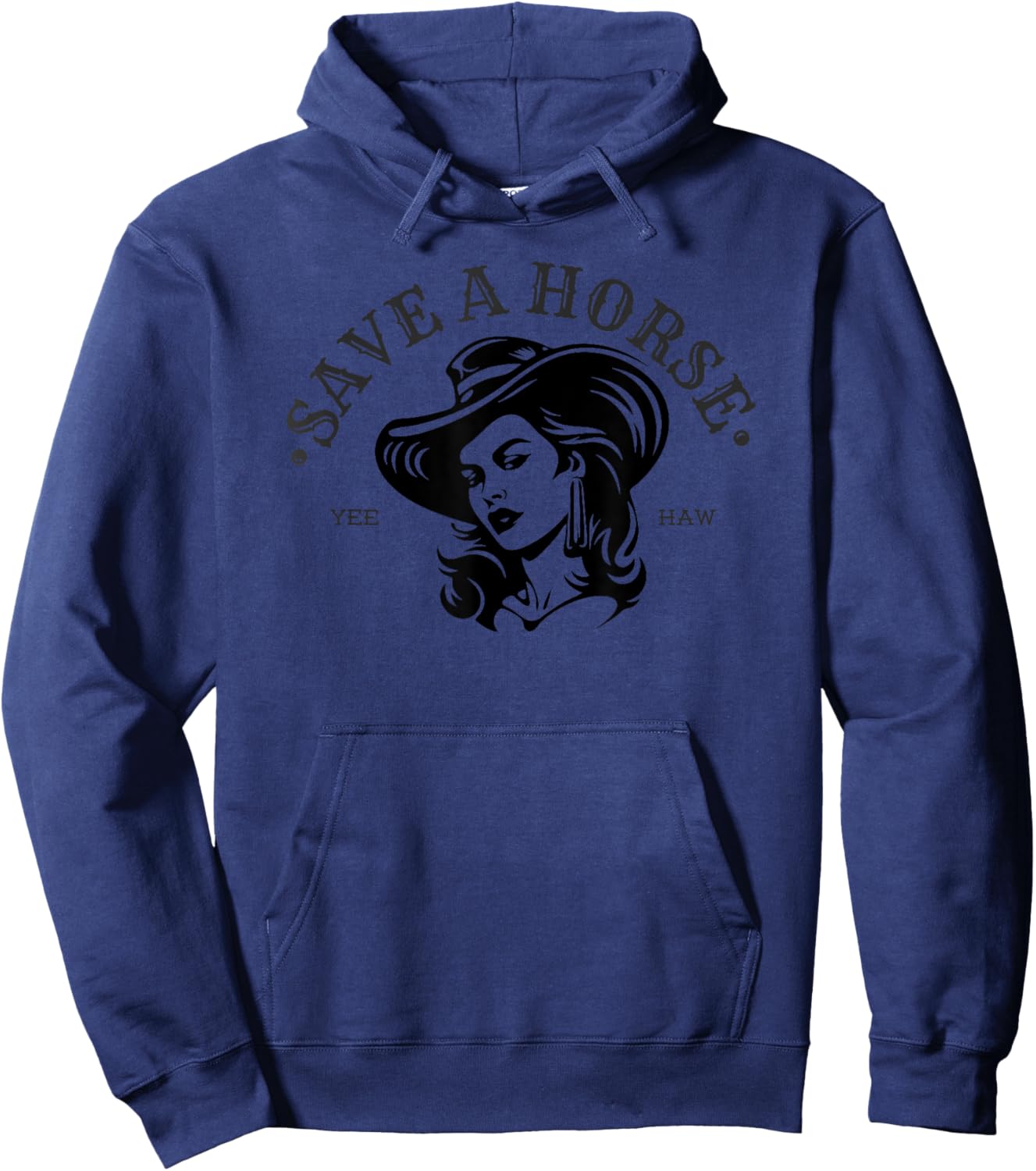 Cute Cowgirl Save A Horse Cool Country Horse Hoodie - Hoodie | Navy