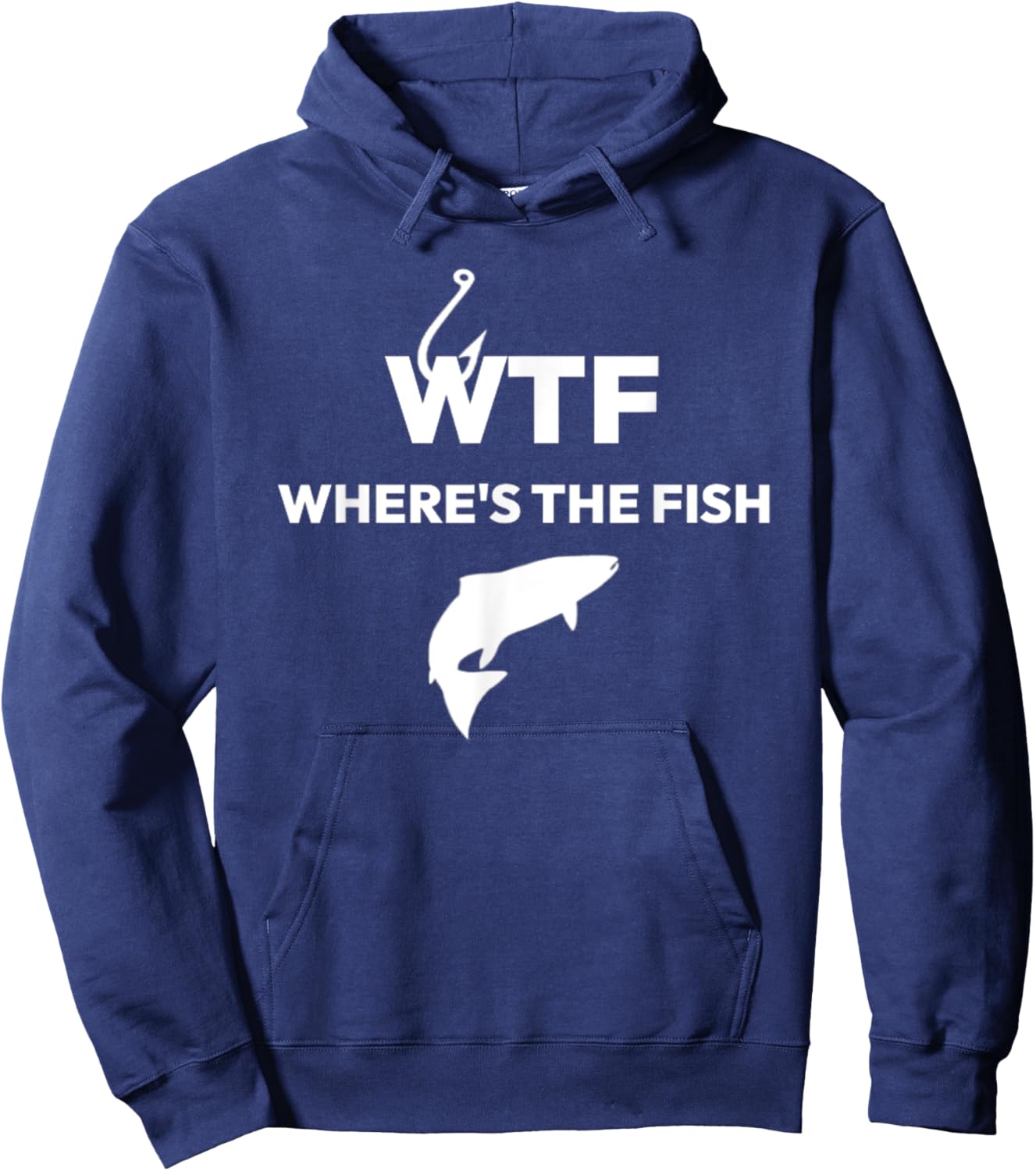 WTF Where's The Fish Fishing Hoodie - Hoodie | Navy