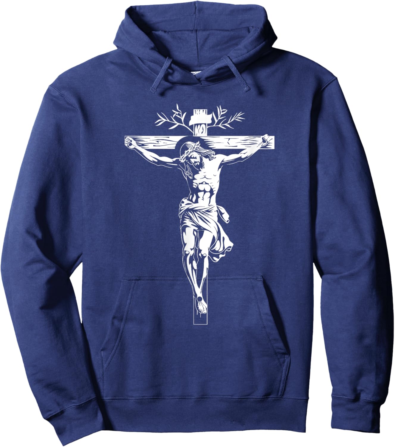 Jesus Christ On The Cross Hoodie - Hoodie | Navy