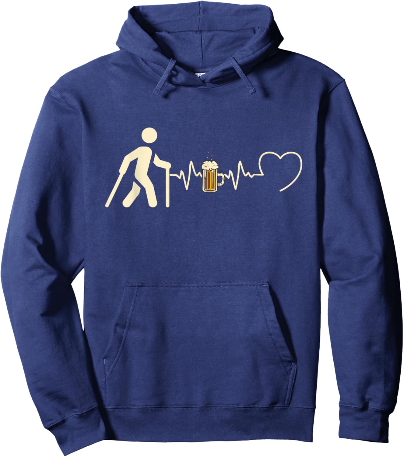 Nordic Walking Herren Humor Lustiges Geschenk Hoodie - Hoodie | Navy