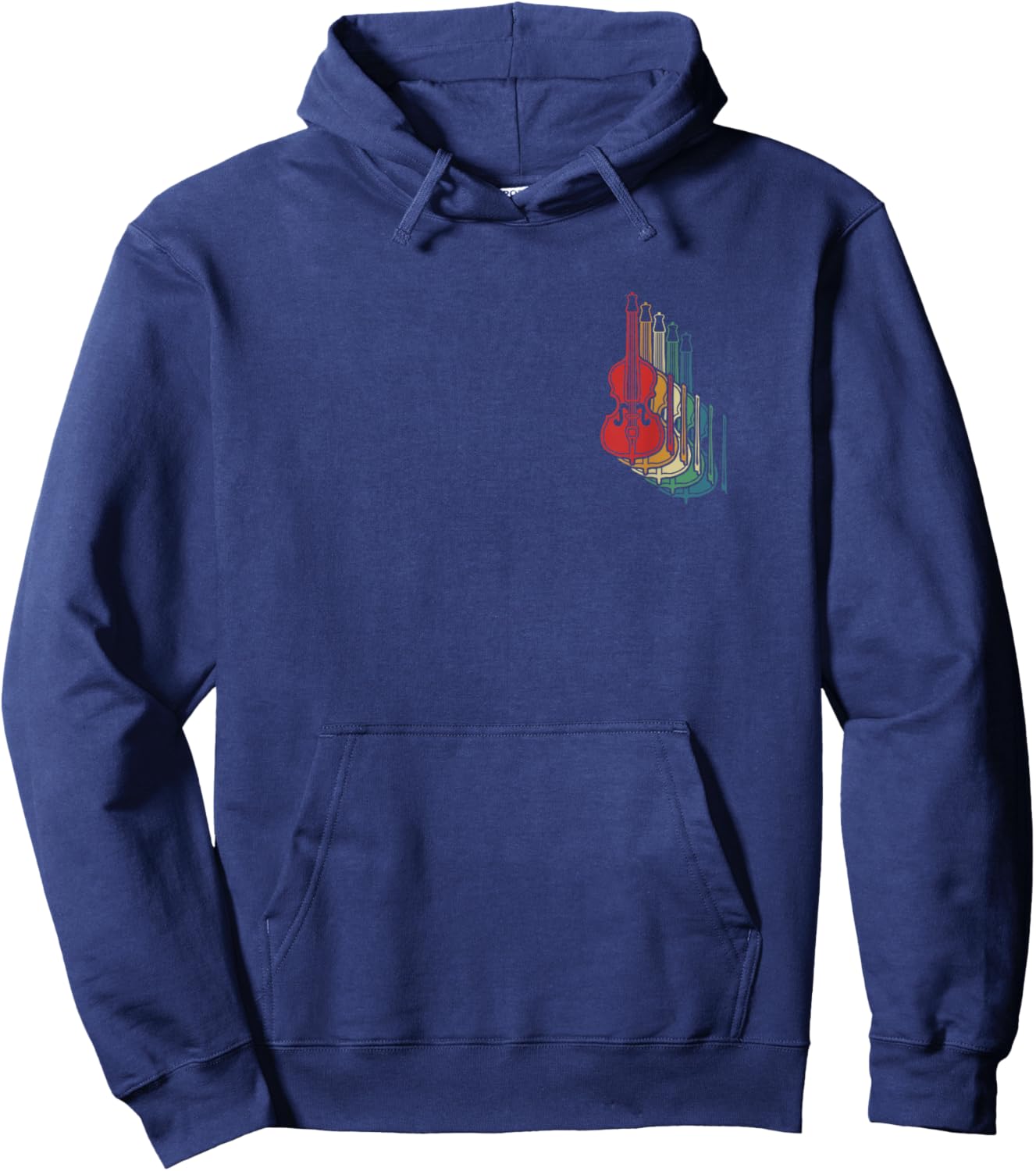 Colorful Double Bass Retro Double Bass Hoodie - Hoodie | Navy