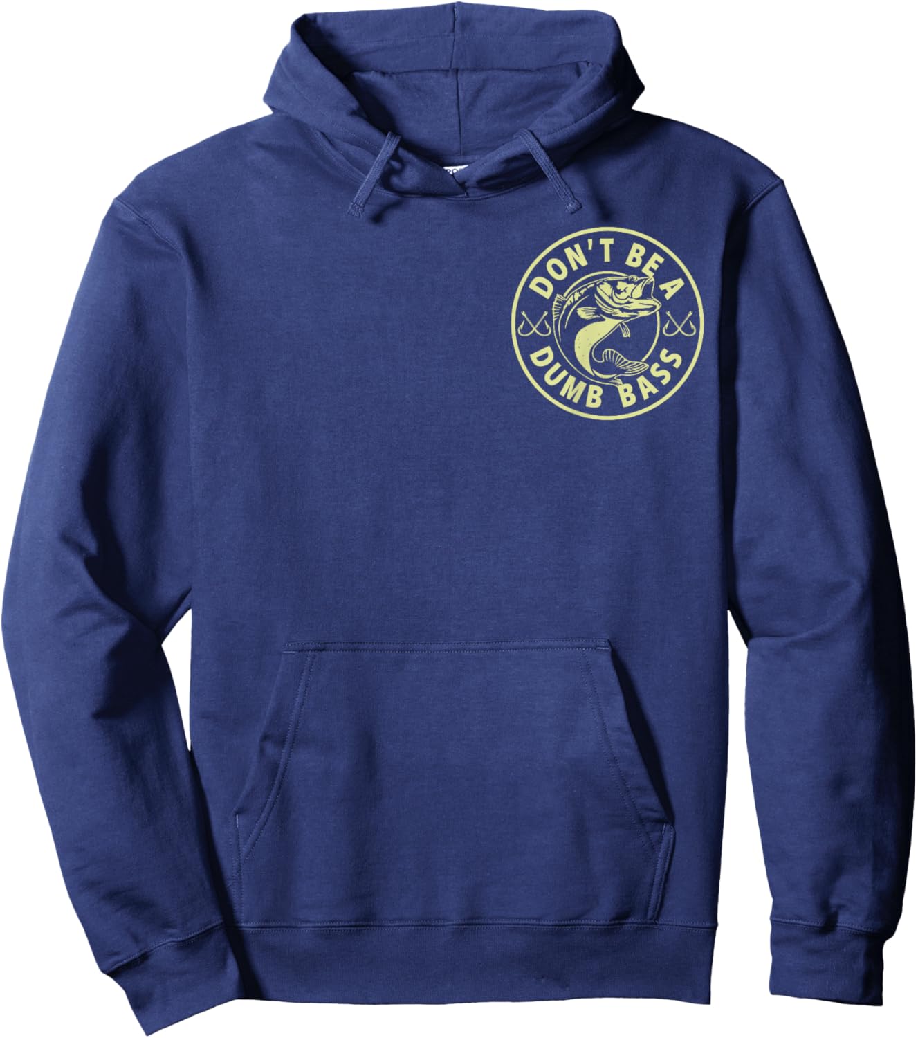 Pocket Fishing Funny Fish Lover Retro Fisherman Hoodie - Hoodie | Navy
