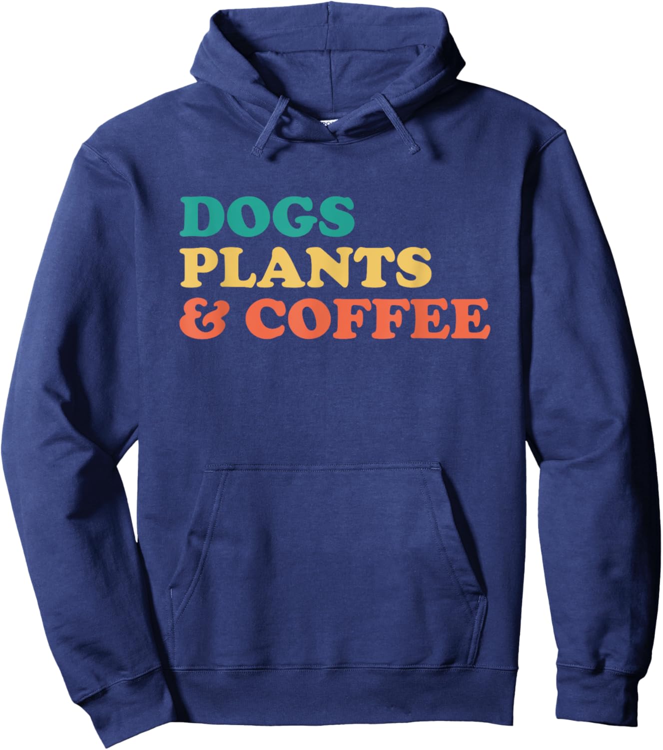 Dogs Plants And Coffee Hoodie - Hoodie | Navy