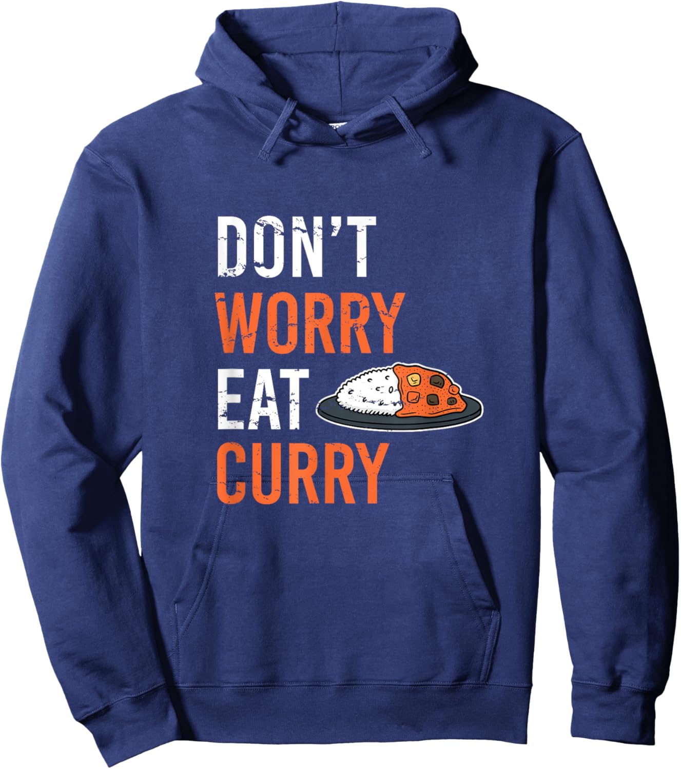Don't Worry Eat Curry Hoodie - Hoodie | Navy