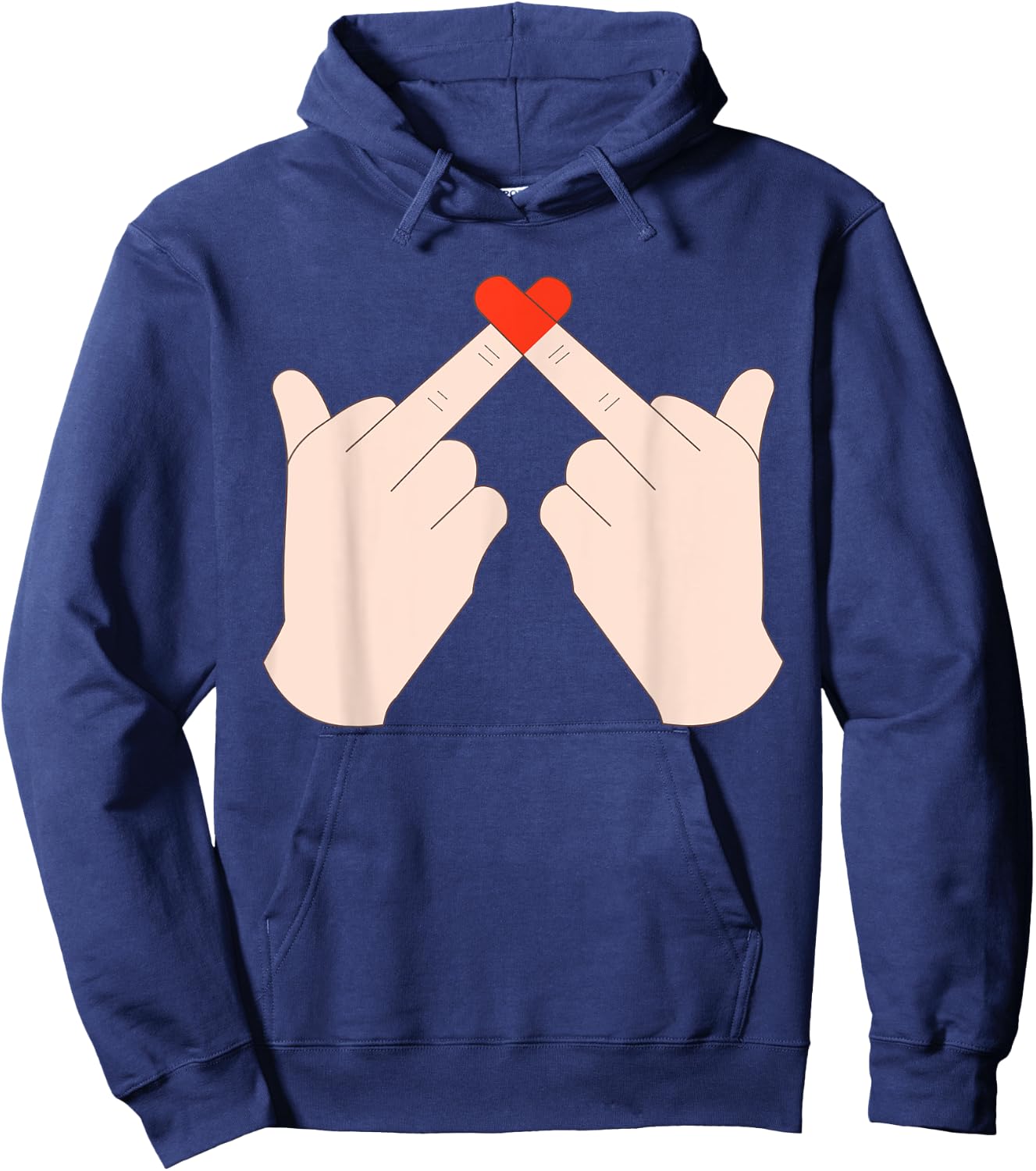 Middle finger with heart funny saying Hoodie - Hoodie | Navy