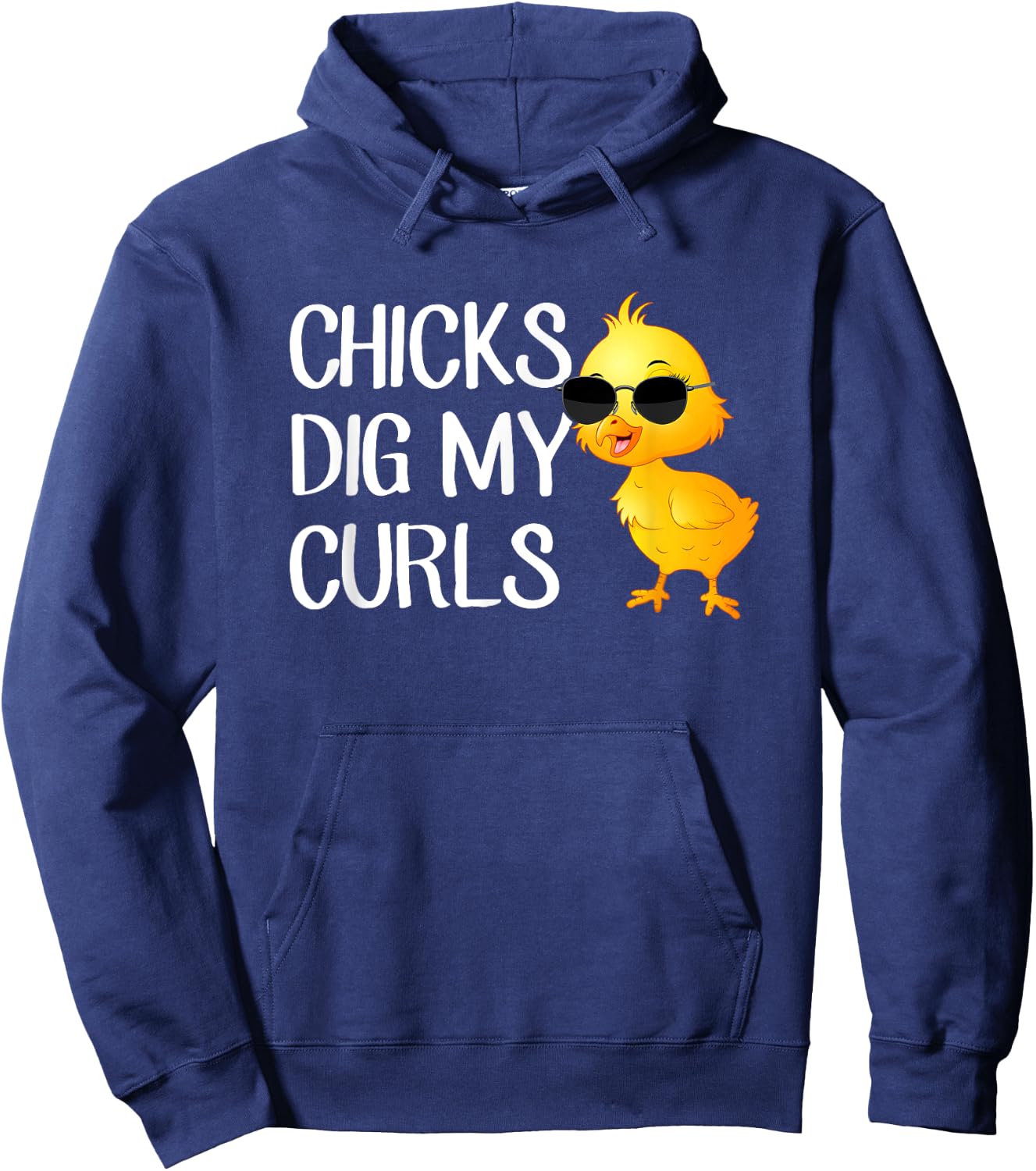 Chicks dig my curls, hair toddler Hoodie - Hoodie | Navy