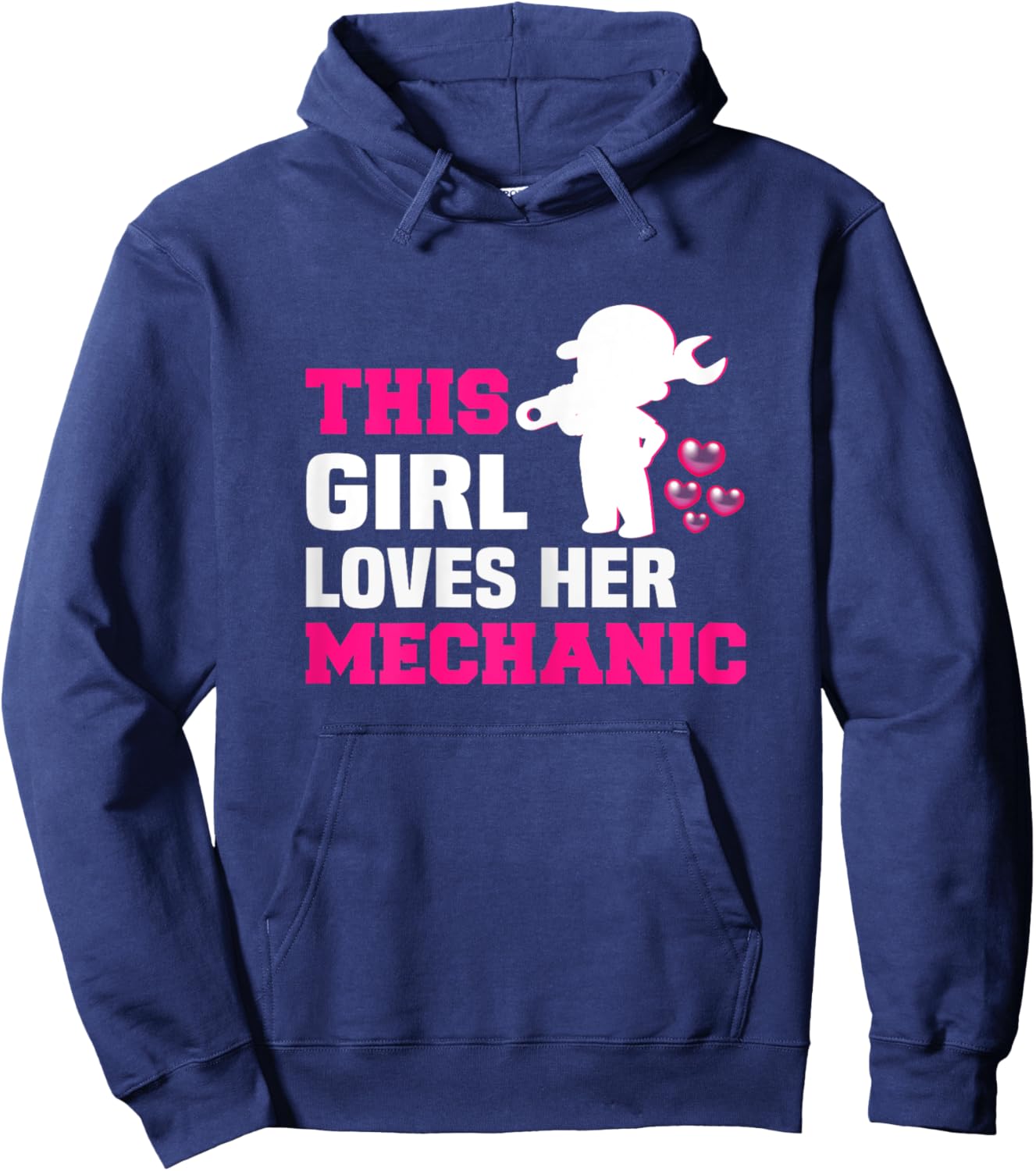This girl loves her mechanic mechanic Hoodie - Hoodie | Navy