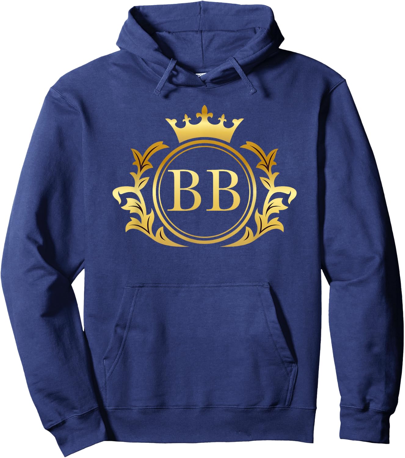 BB Initials Nickname Monogram Crest Hoodie - Hoodie | Navy